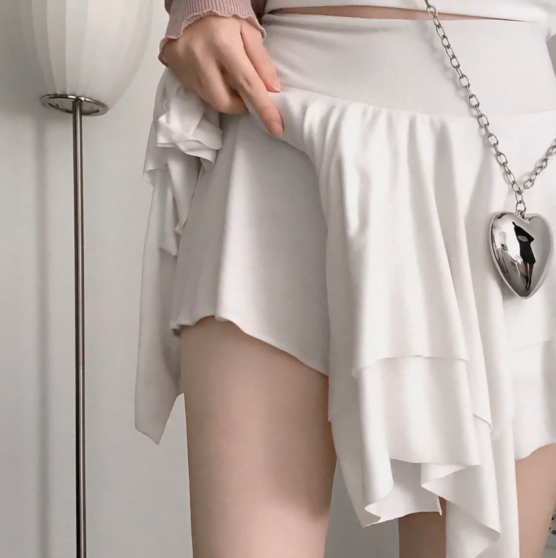 팅커벨 언발 캉캉 플레어 미니 스커트 상품이미지4