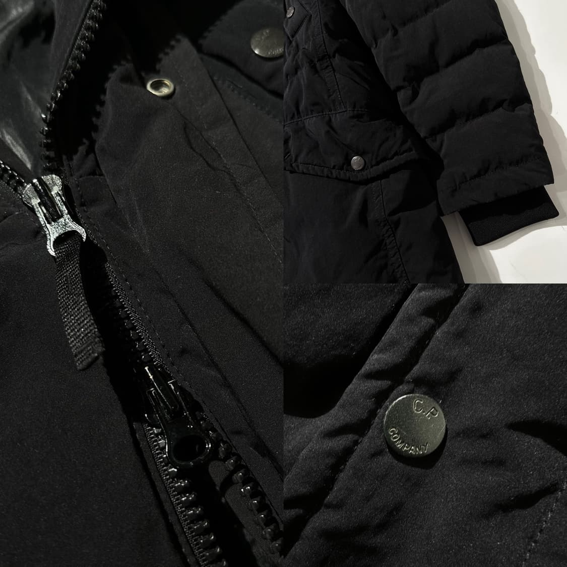CP컴퍼니 노르지 고글 덕다운 패딩 블랙 상품이미지7