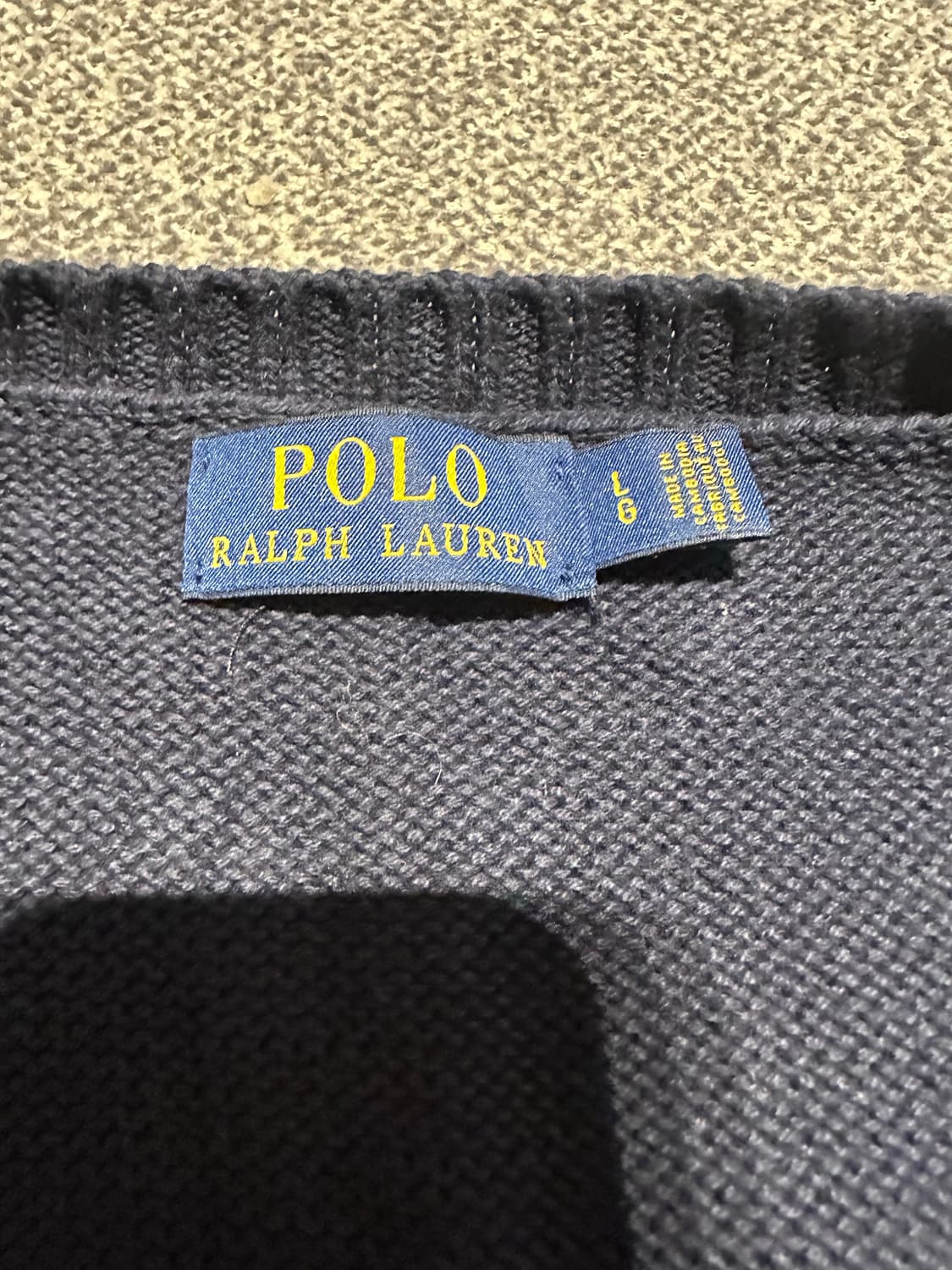 폴로랄프로렌 코튼 니트 네이비 L 상품이미지3