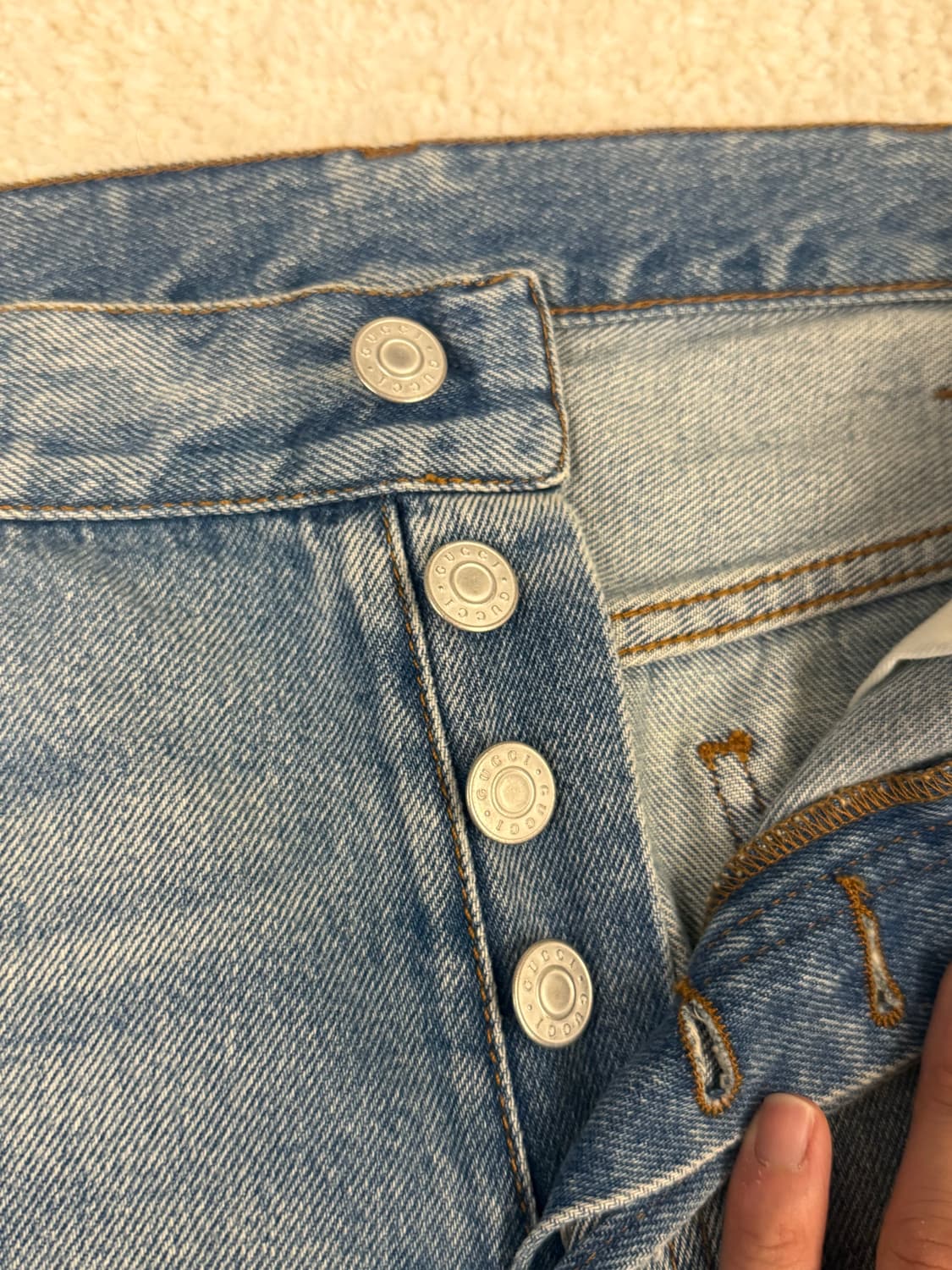 (33size) 구찌 데님 팬츠 상품이미지5