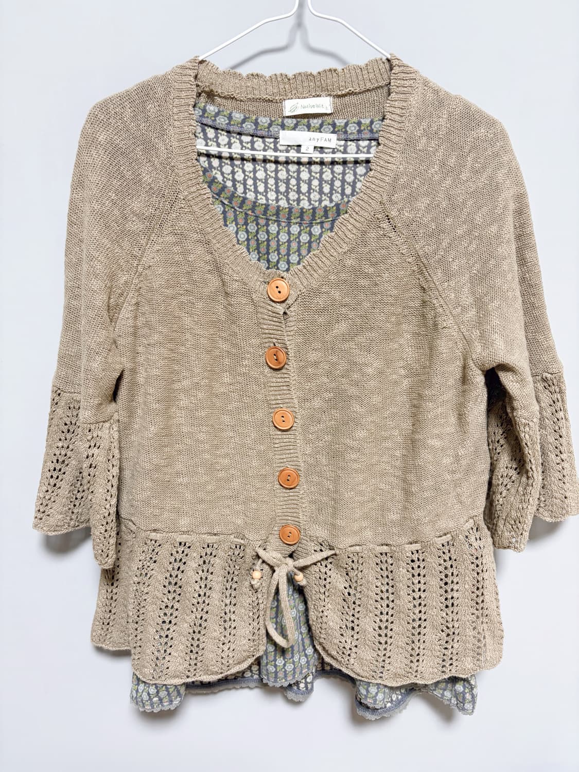 Japanese vintage 모리걸 니트&이너 코디세트 상품이미지1