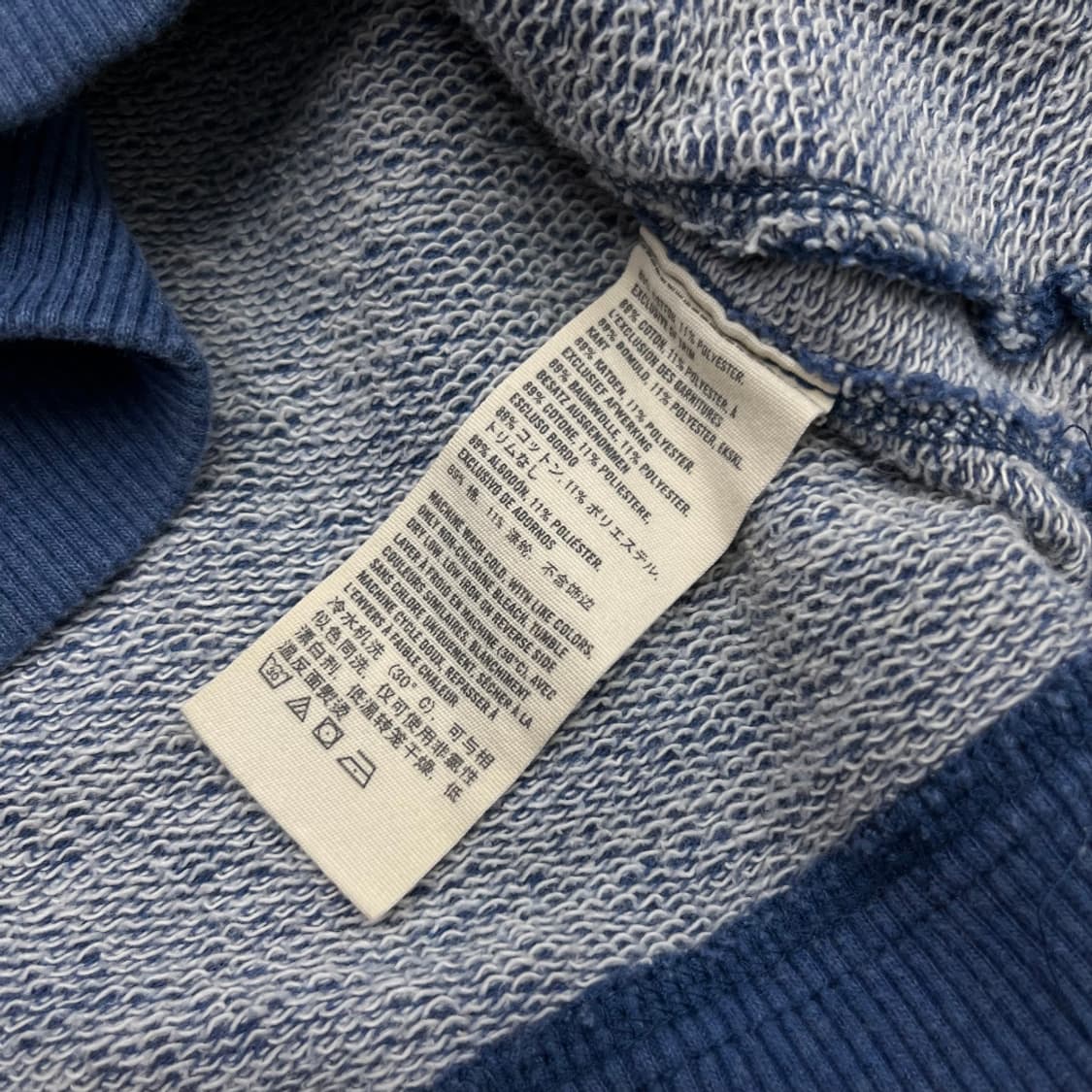 아베크롬비 센터로고 빈티지블루 브이 후드 M 상품이미지6