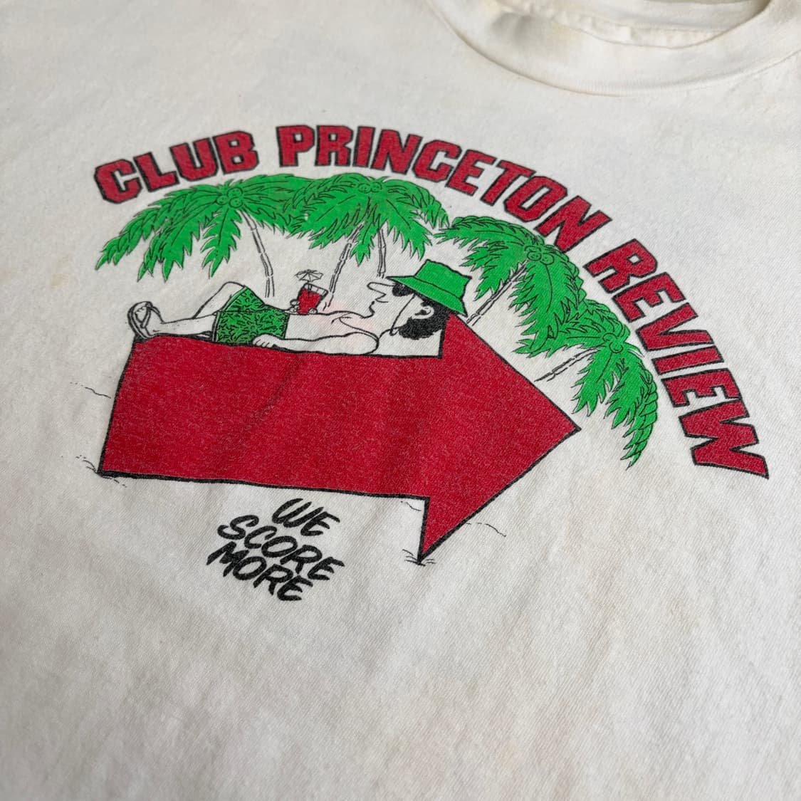90s USA Club Princeton Review 빈티지 반팔티 XL 상품이미지5