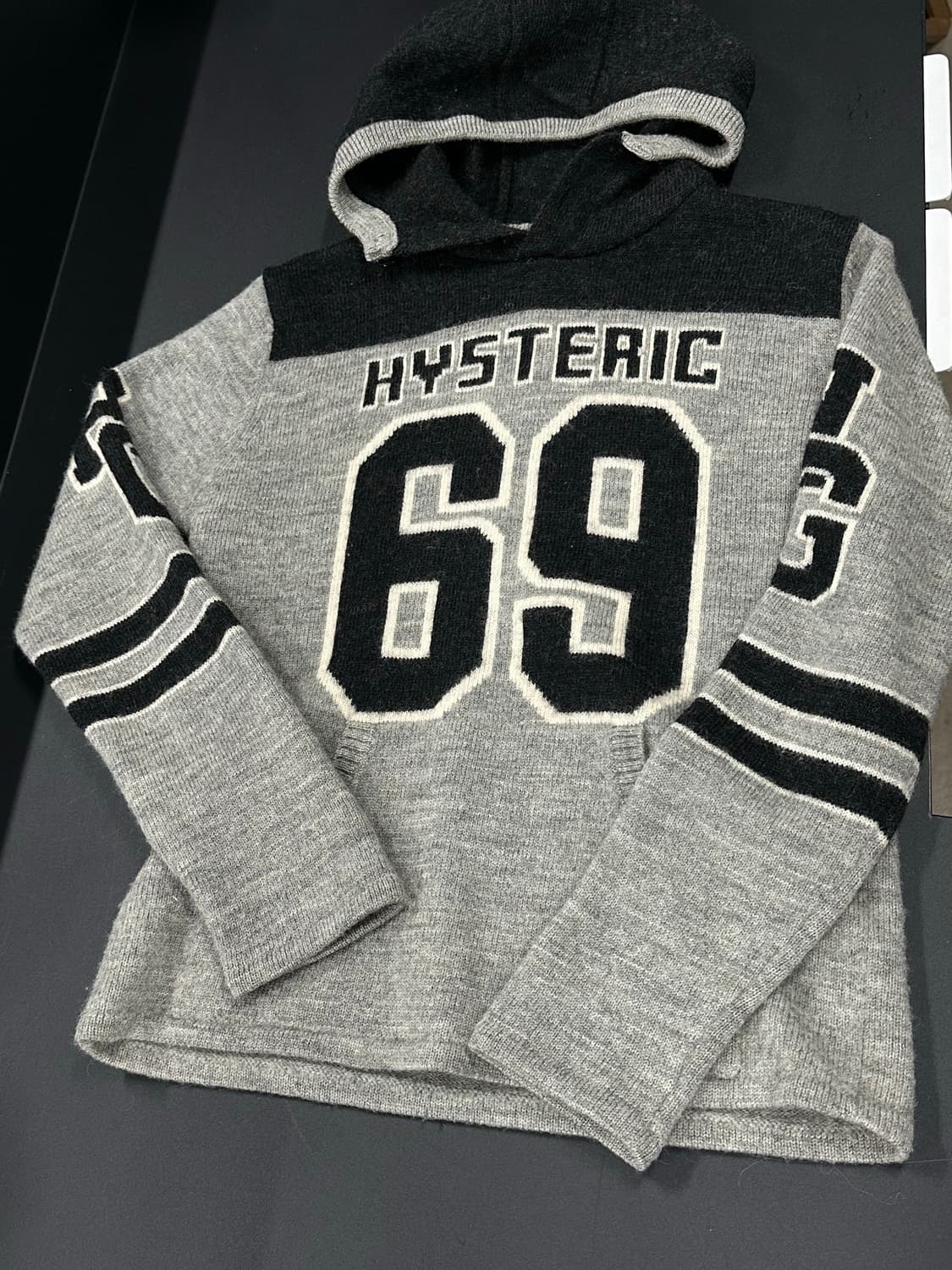 90s 히스테릭 글래머 울 로고 버튼 니트 상품이미지4