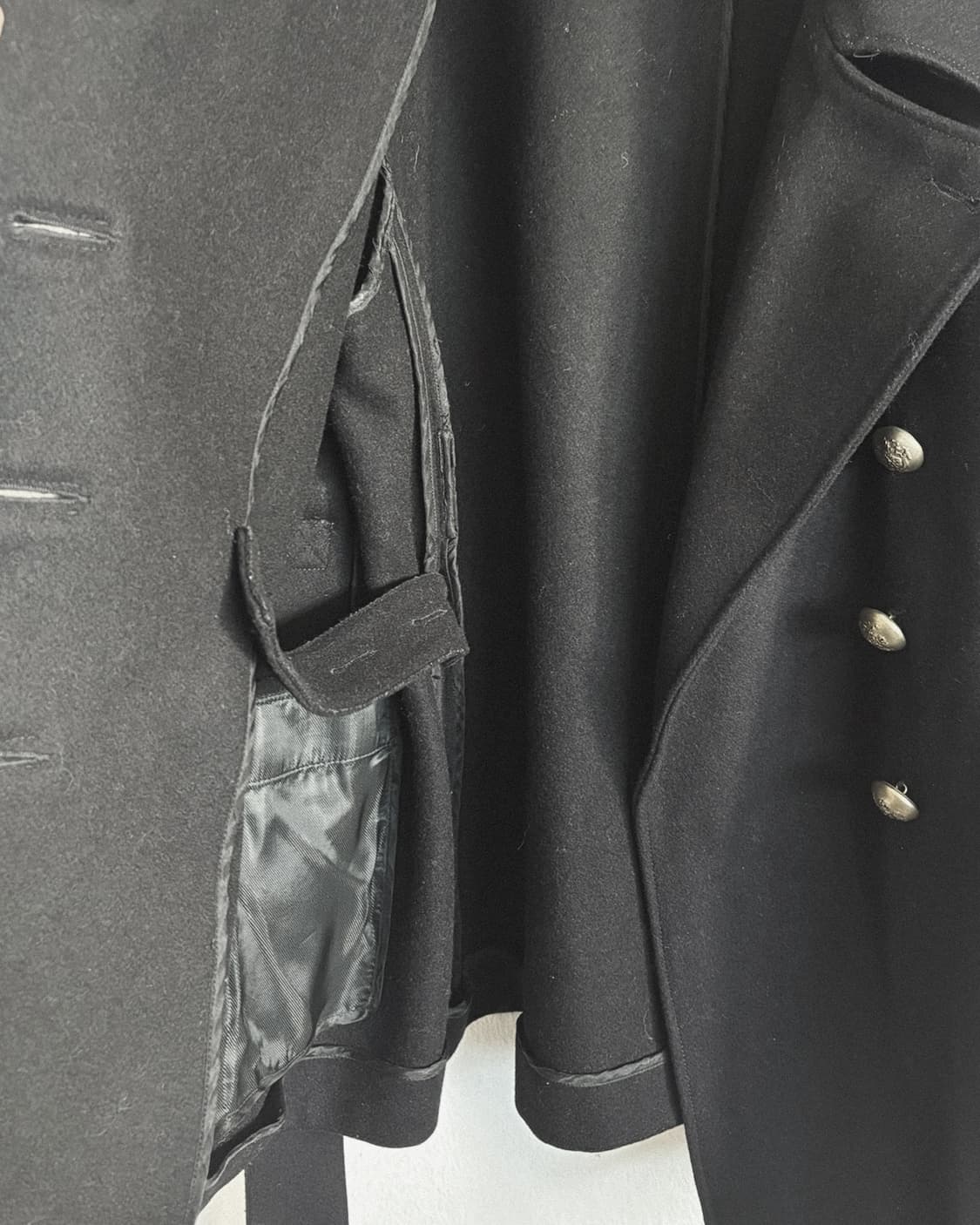 발렌시아가 게스키에르 사선버튼 헤비 울 크롭 코트 상품이미지9