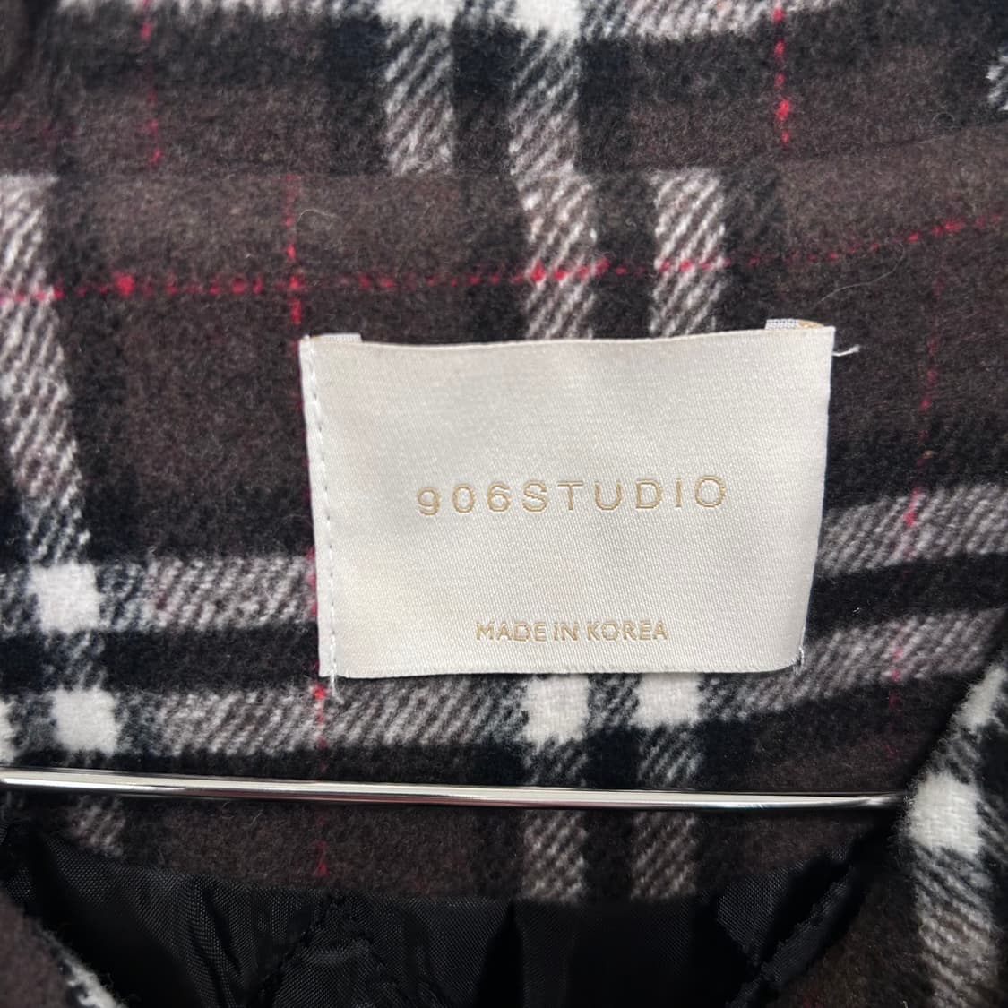 906스튜디오 이너퀼팅 울 후드 더플코트 상품이미지3