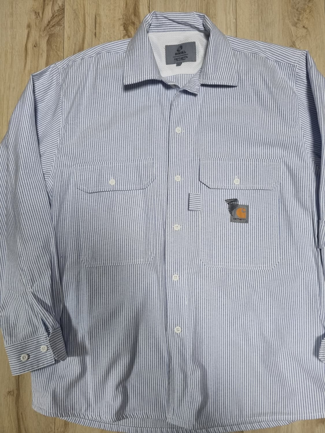 칼하트wip x 인빈시블 스트라이프 셔츠 자켓 (XL) 상품이미지1