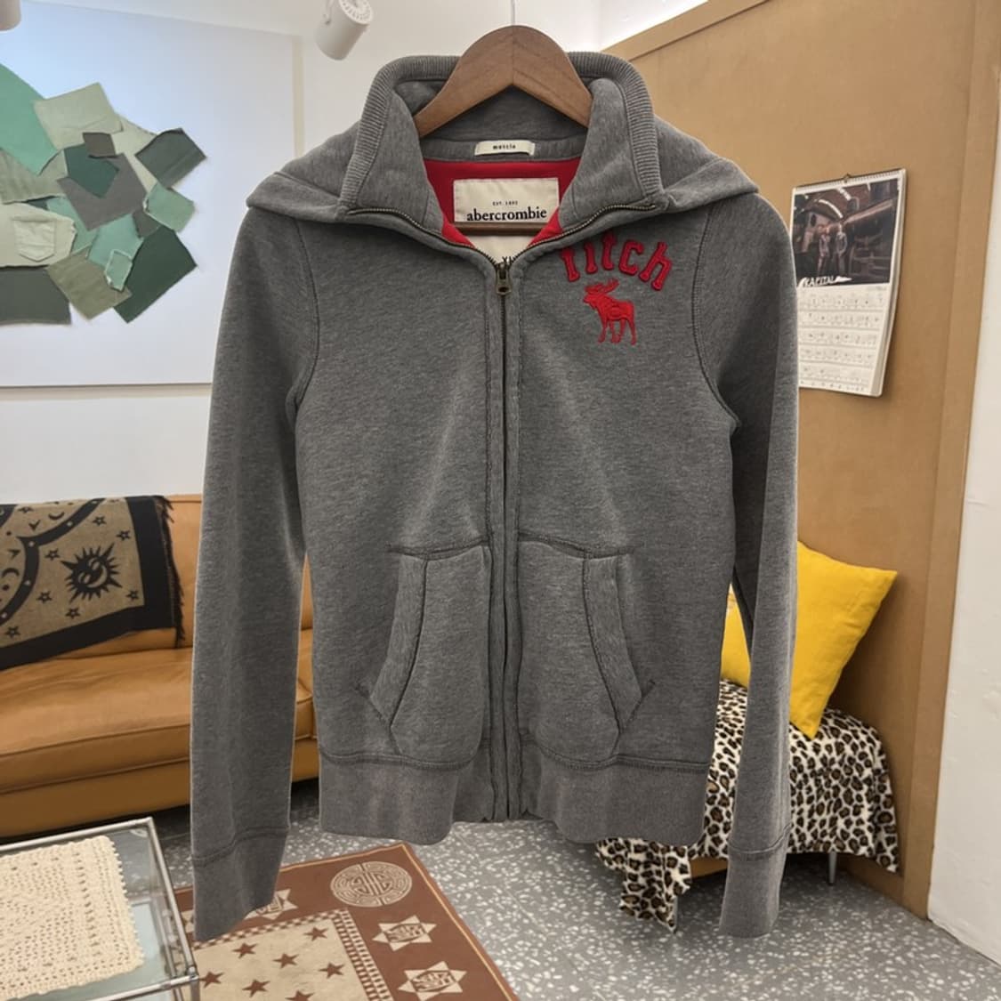 아베크롬비 희귀 Y2K 00's 레트로 대장핏 후드집업 XL C10311 상품이미지3