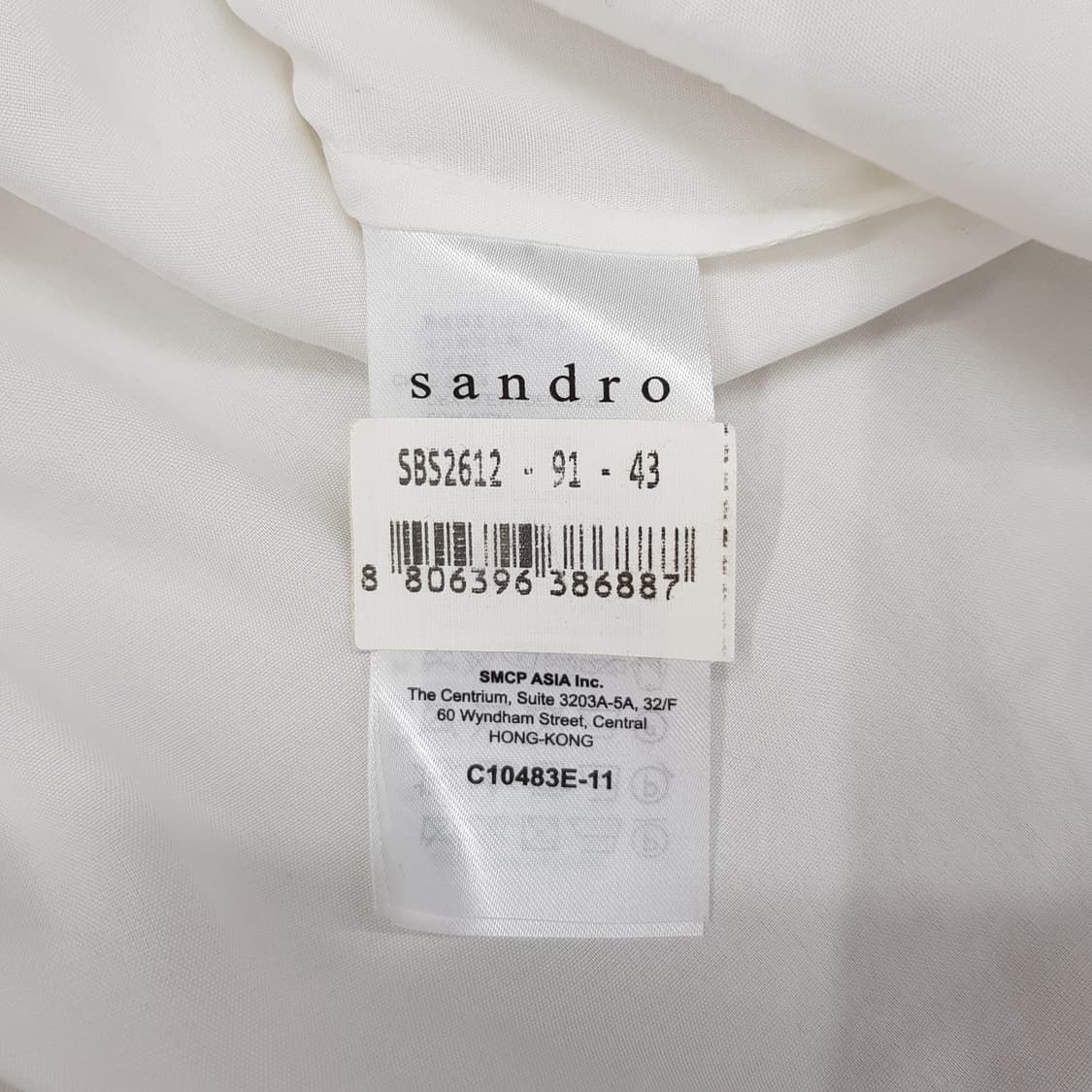 SANDRO 산드로 루즈핏 오픈카라 화이트 블라우스 1사이즈 상품이미지7