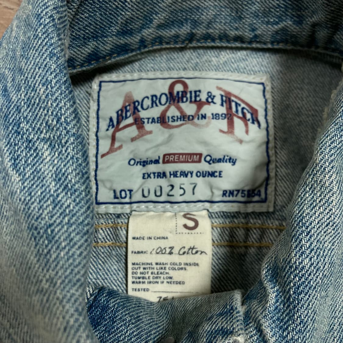 아베크롬비 빈티지 워싱 데님 자켓 상품이미지4