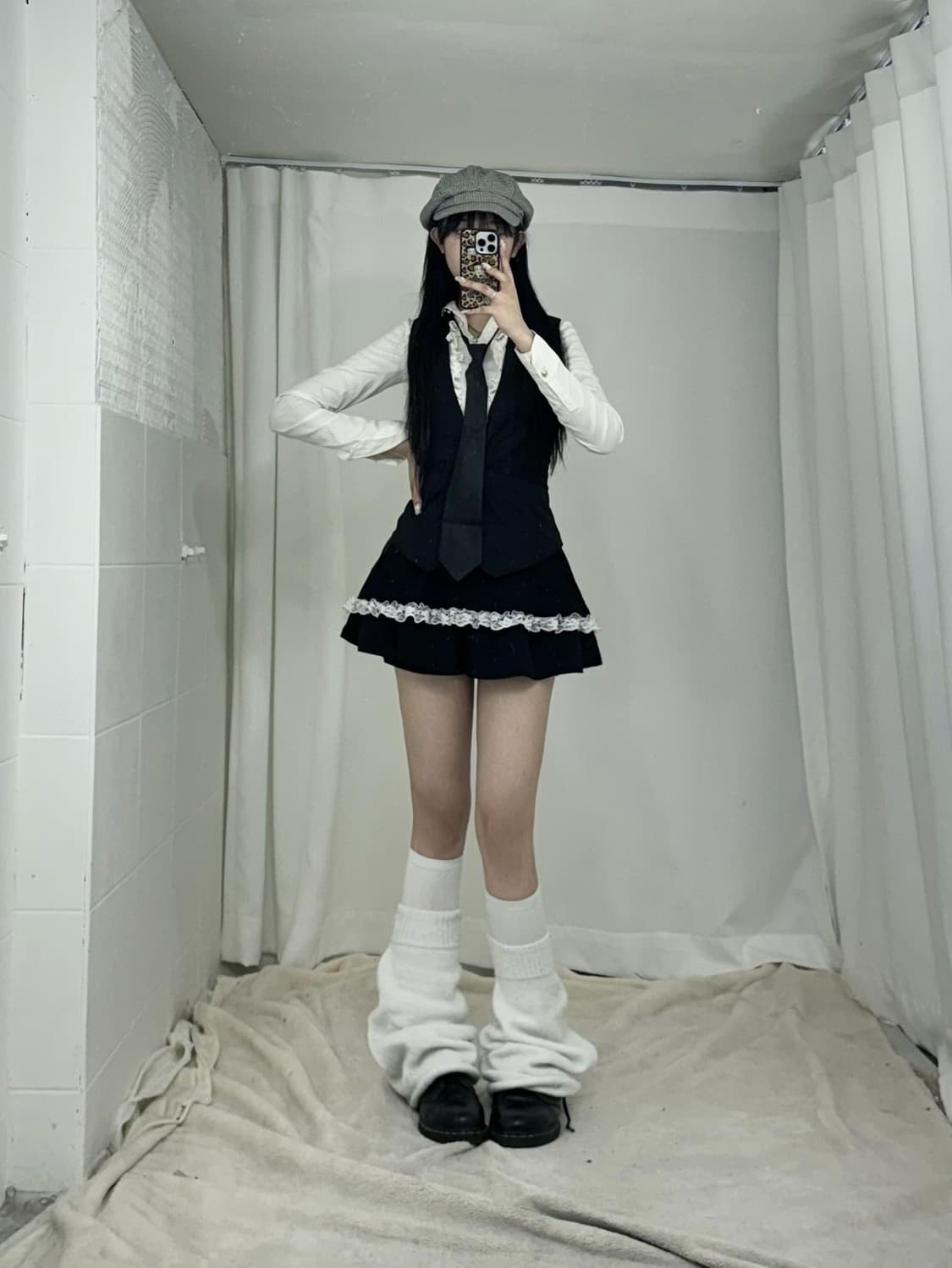 무채색 데일리 공겜여주 프레피 코디세트  상품이미지2