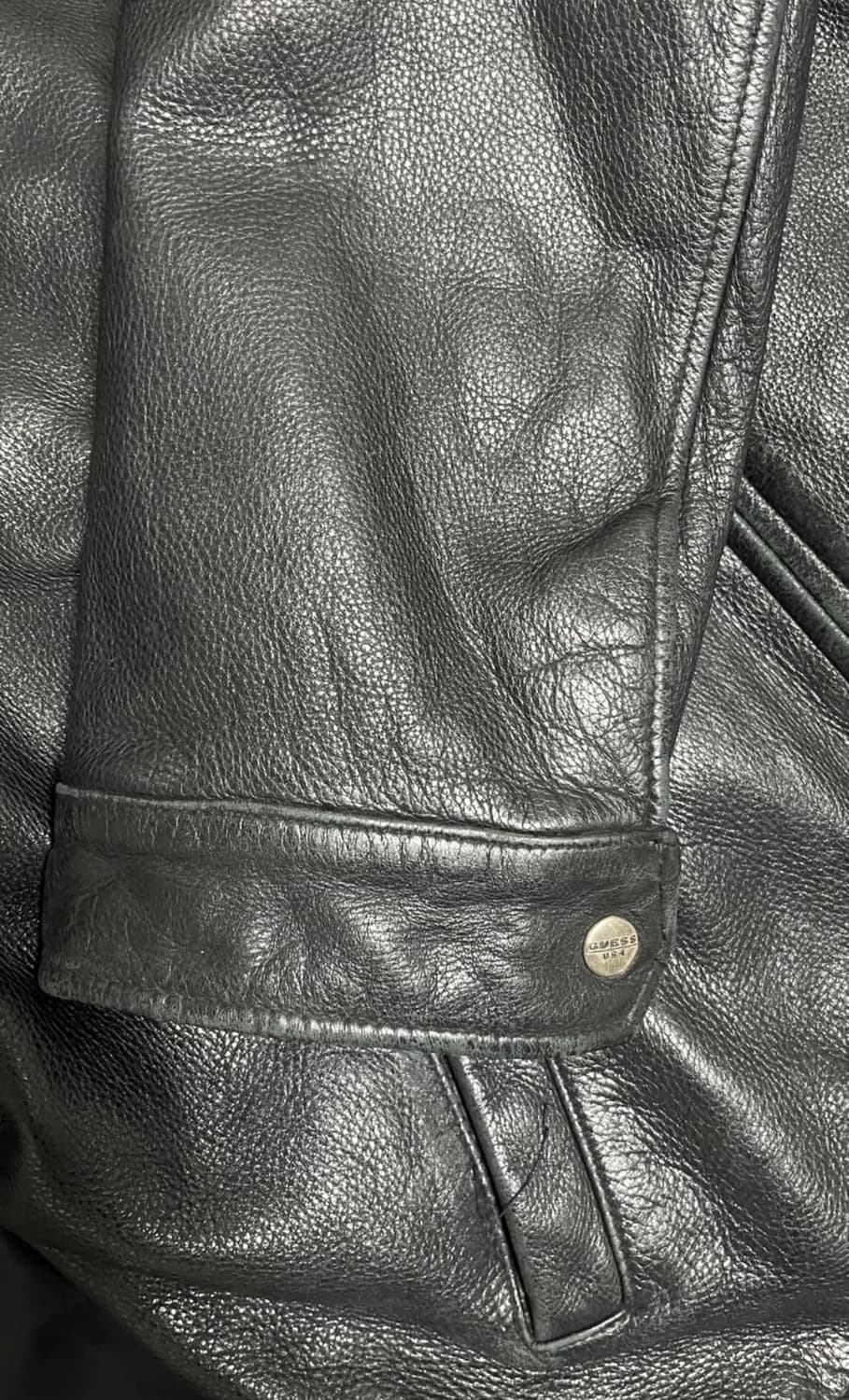게스 (geuss) 가죽자켓 90s 소가죽 상품이미지4