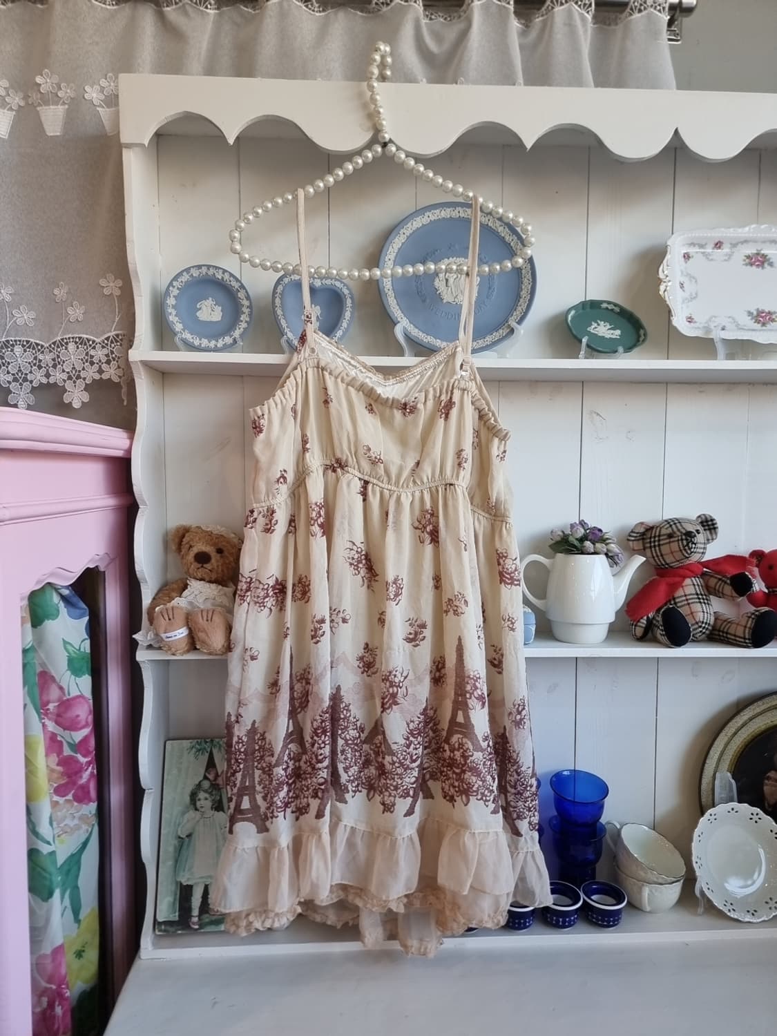 axes femme(악시즈팜므) 에펠탑 플라워 자수 원피스 상품이미지6