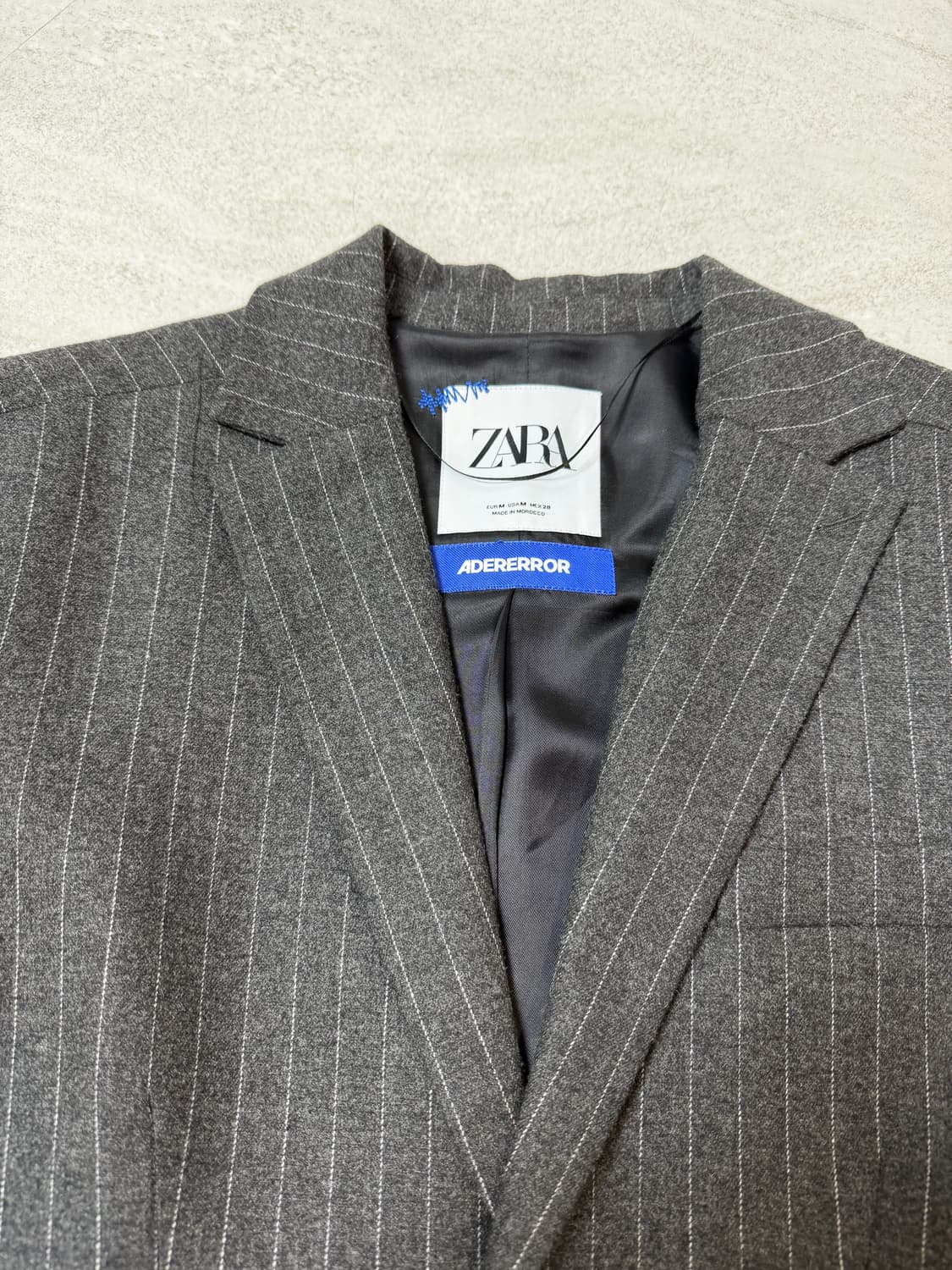 자라 아더에러 스트라이프 오버사이즈 블레이저 그레이 M 상품이미지2