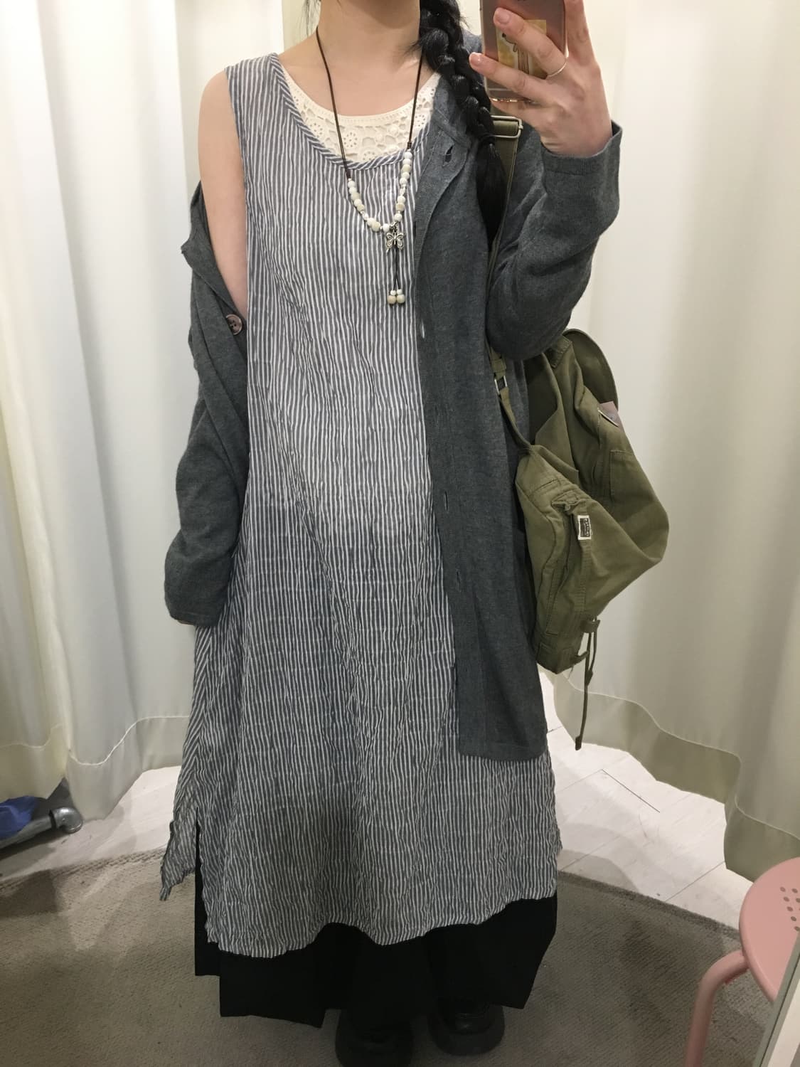 natural stripe omepiece 상품이미지3