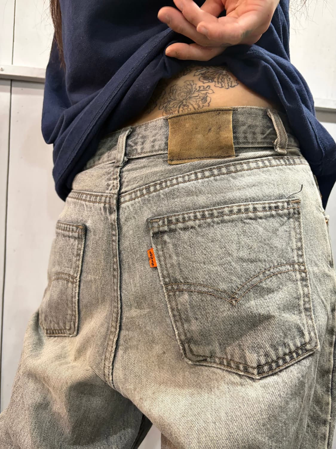 90s LEVIS 727 orange tab denim jeans 상품이미지4