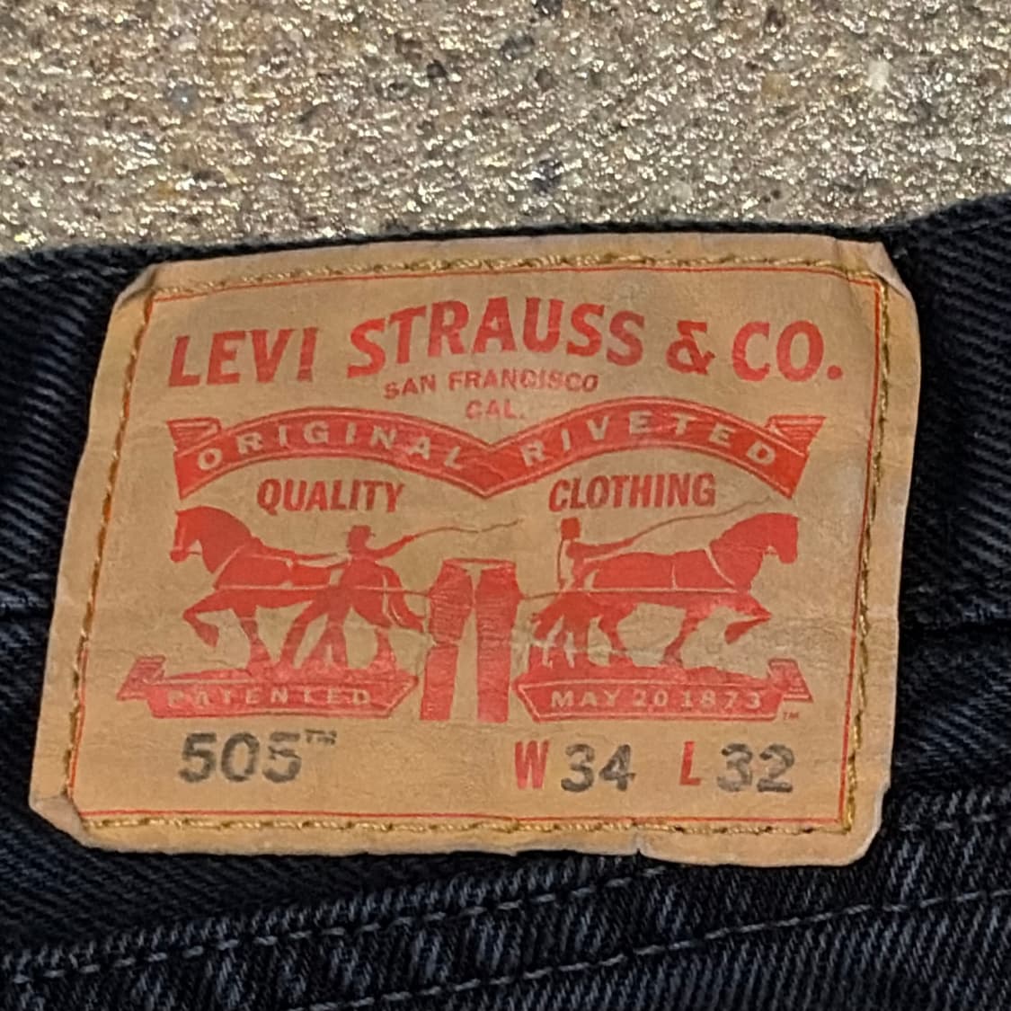 미국 빈티지 리바이스 505 블랙진 청바지 상품이미지10