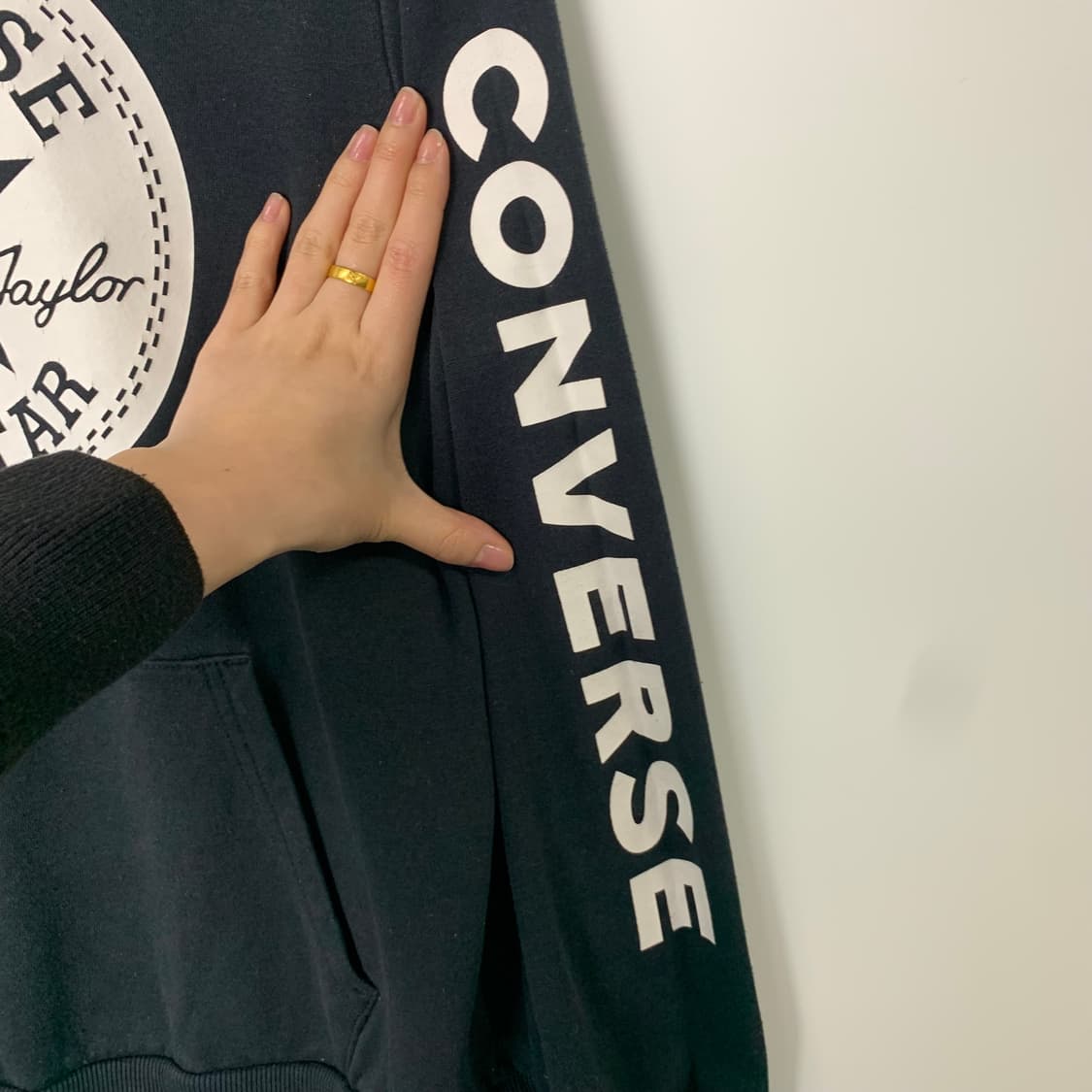 컨버스 y2k 와투케 스타 블랙 후드티 상품이미지5