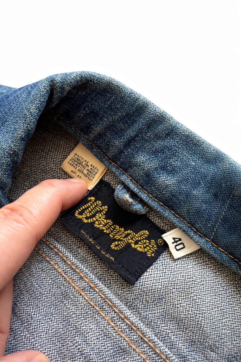 70's 랭글러 124MJ 데님 트러커 자켓 40(100) 상품이미지6