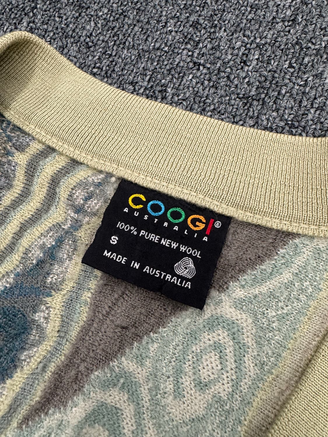 쿠지 빈티지 케이블 니트 가디건 상품이미지3