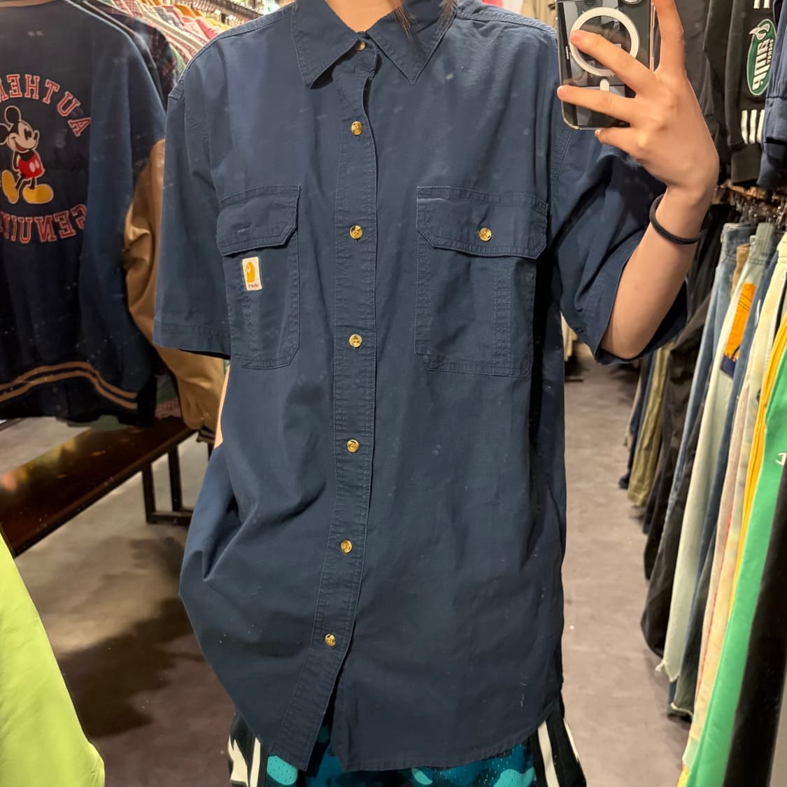 [IM] Carhartt 칼하트 반팔 셔츠 네이비 상품이미지2