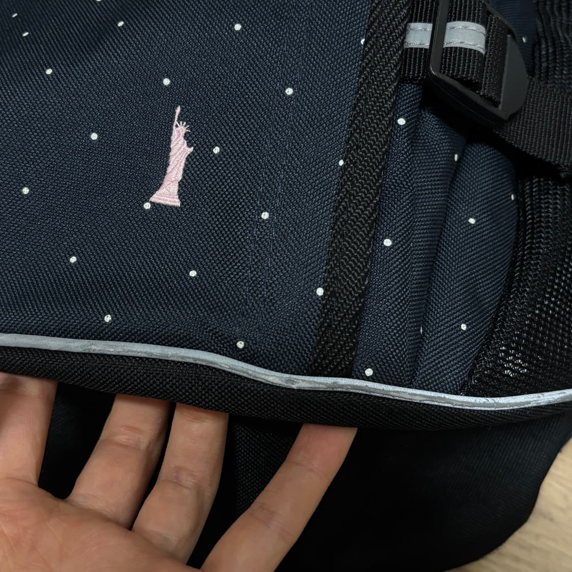 이스트보이 네이비 도트 백팩 빈티지 배낭 가방 하구미 모리걸 대장템 상품이미지6