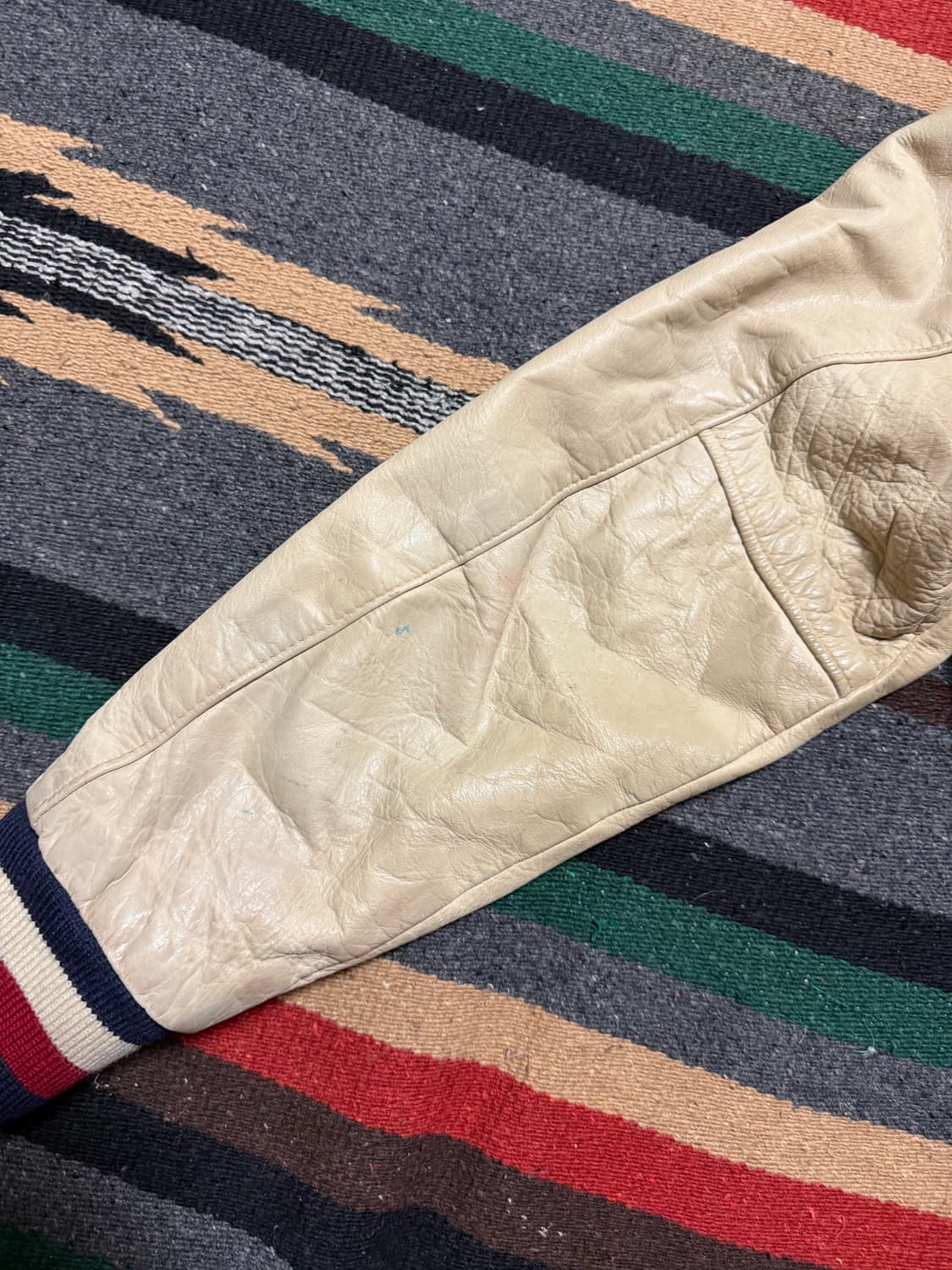 90‘s Dehen 1920 leather varsity jacket   상품이미지7