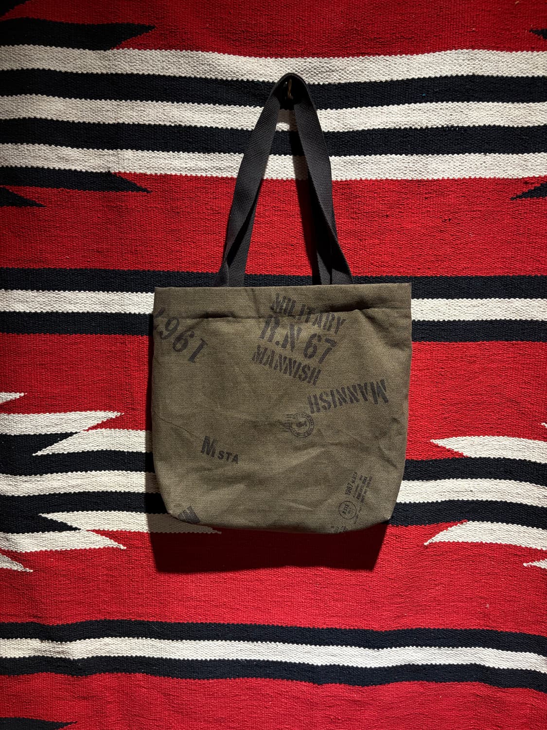 Military check work tote bag / 밀리터리 토트백 상품이미지4