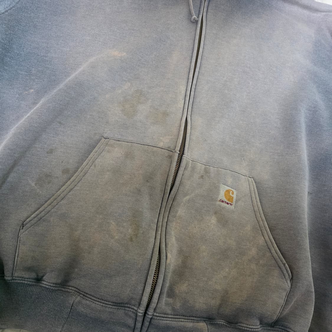 [XL] 빈티지 칼하트 트래쉬드 하드 썬페이드 후드집업 상품이미지3