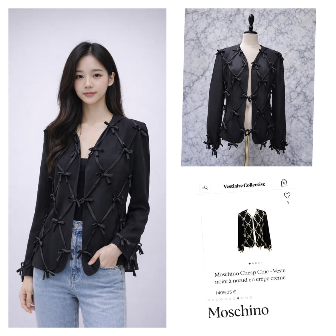 모스키노 Cheap and Chic 리본 디테일 자켓 / 38 상품이미지1