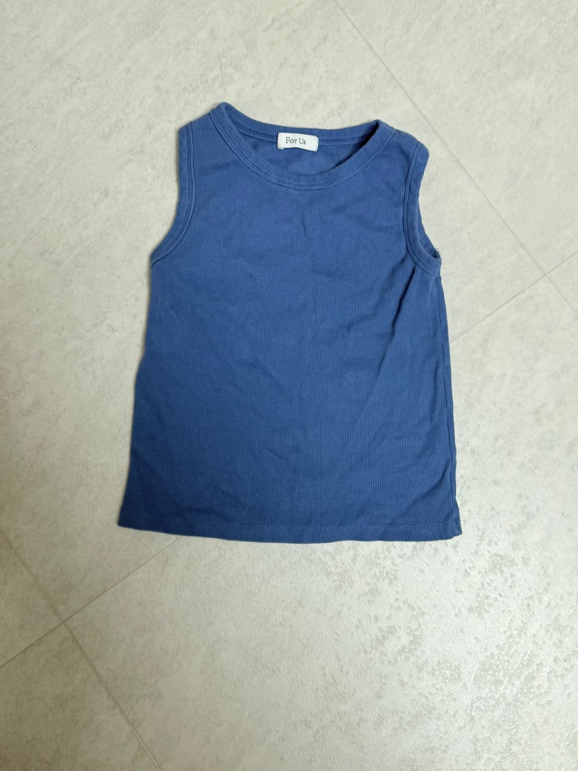 빈티지 블루 무지 나시 상품이미지1