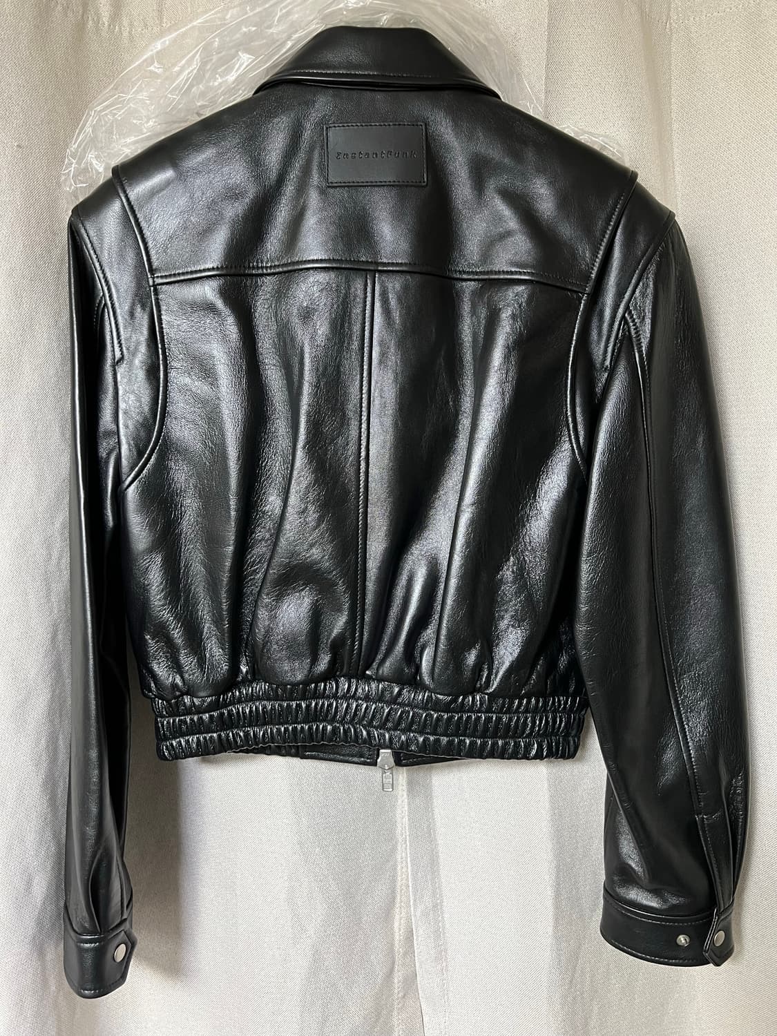 막장/구할수없는/새상품/약10%저렴)인스턴트펑크 블루종레더자켓-블랙 상품이미지9