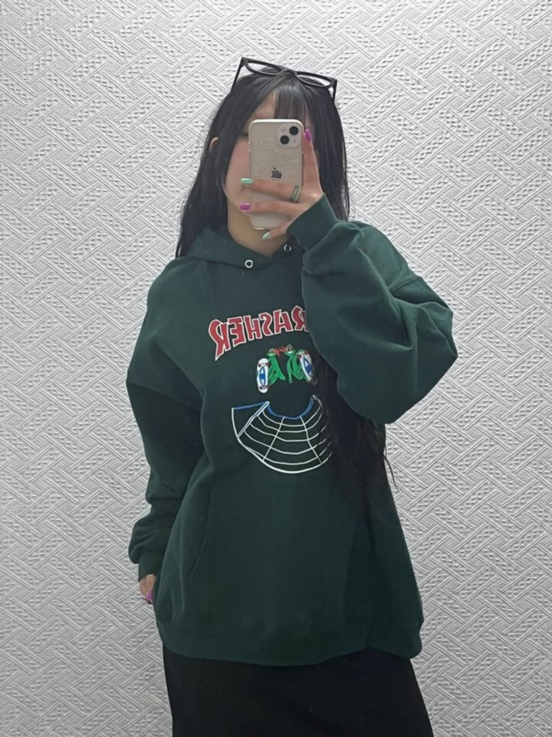 트레셔 키치 닌자거북이 더블즈 딥그린 후드티 L C07158 상품이미지1