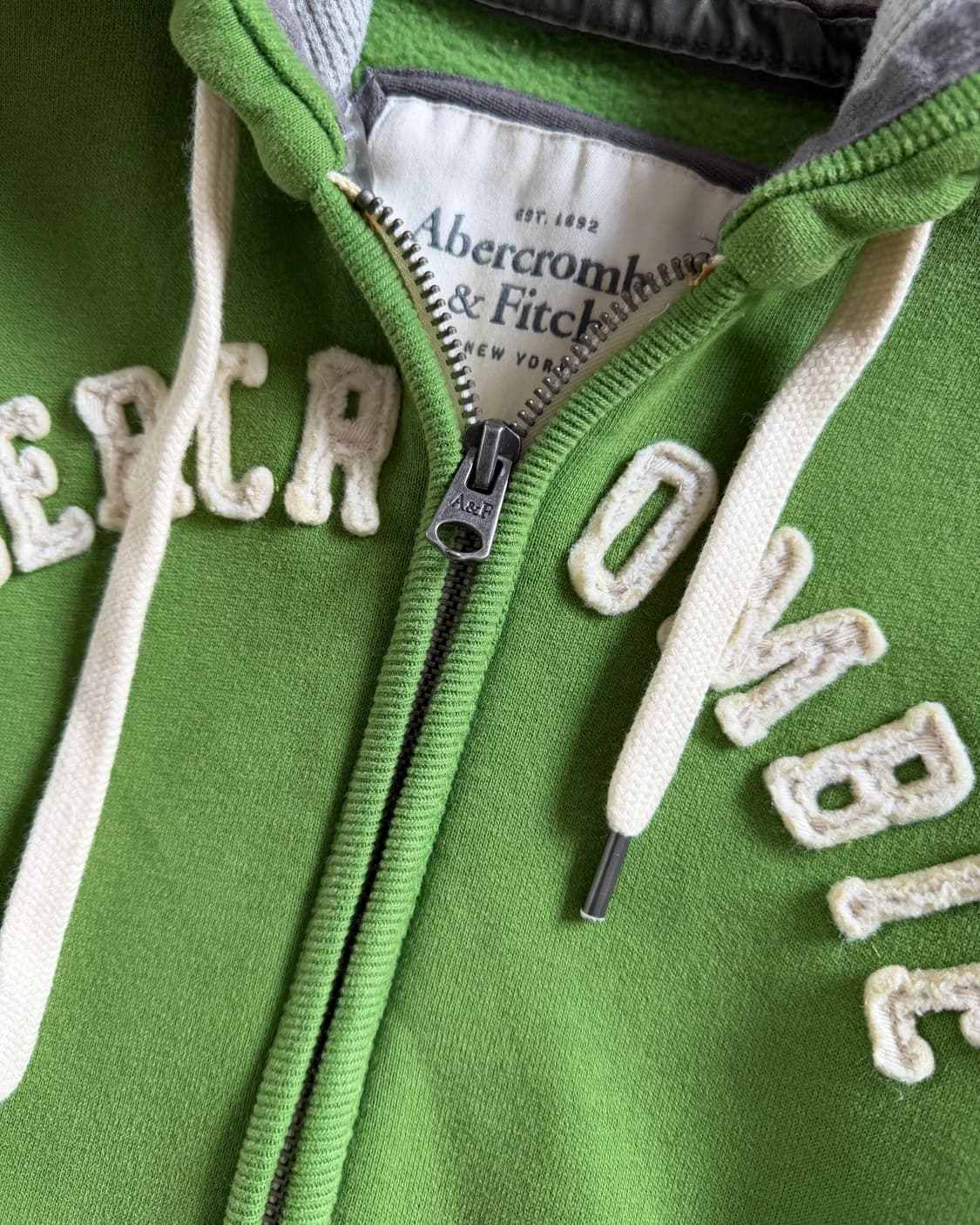 Abercrombie 아베크롬비 그린 컬러 와플후드 상품이미지5