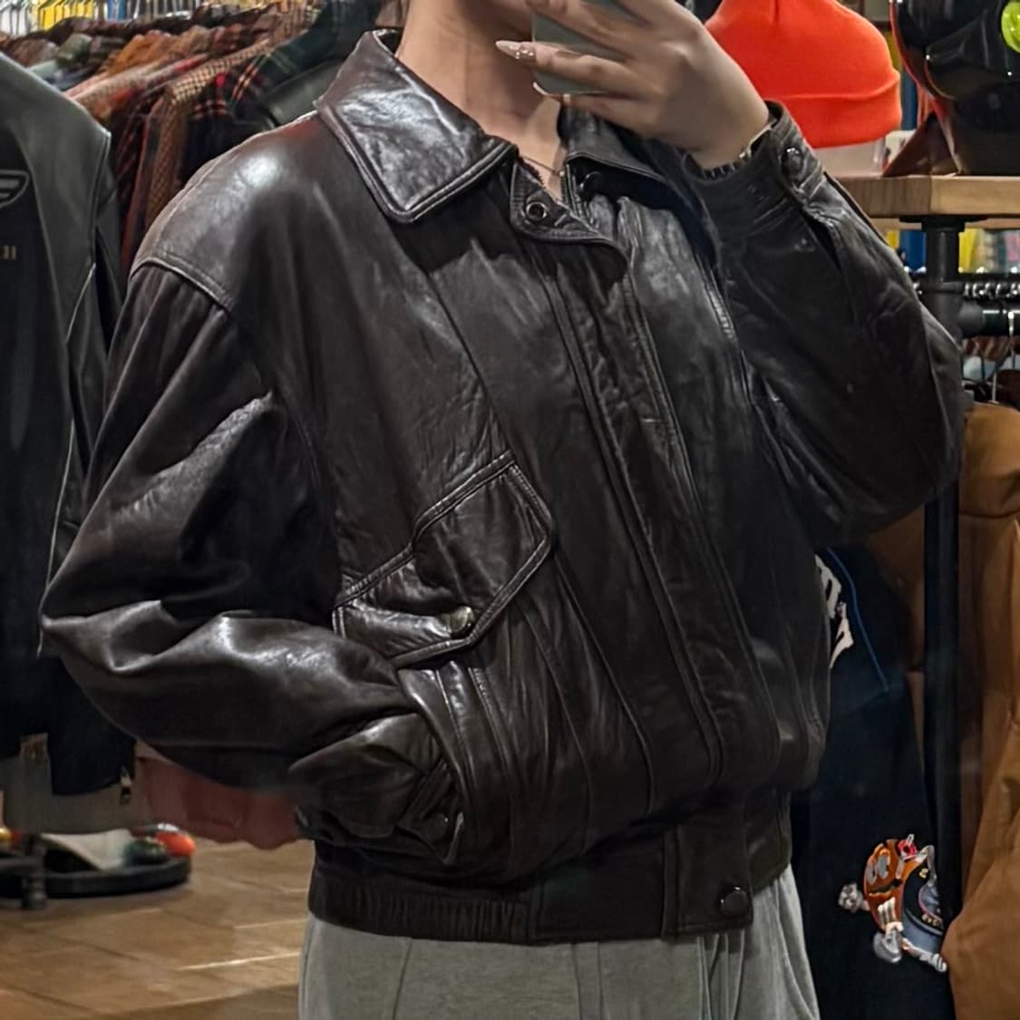 [HI] VTG 가죽자켓 브라운 상품이미지4