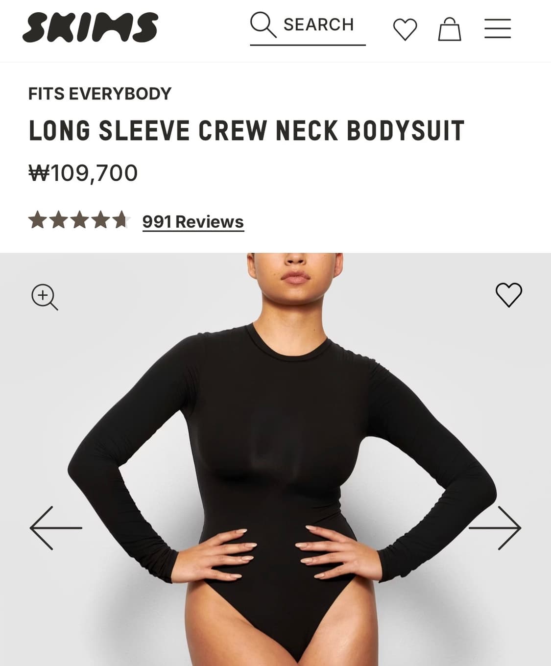 스킴스 바디수트 skims bodysuit 상품이미지2