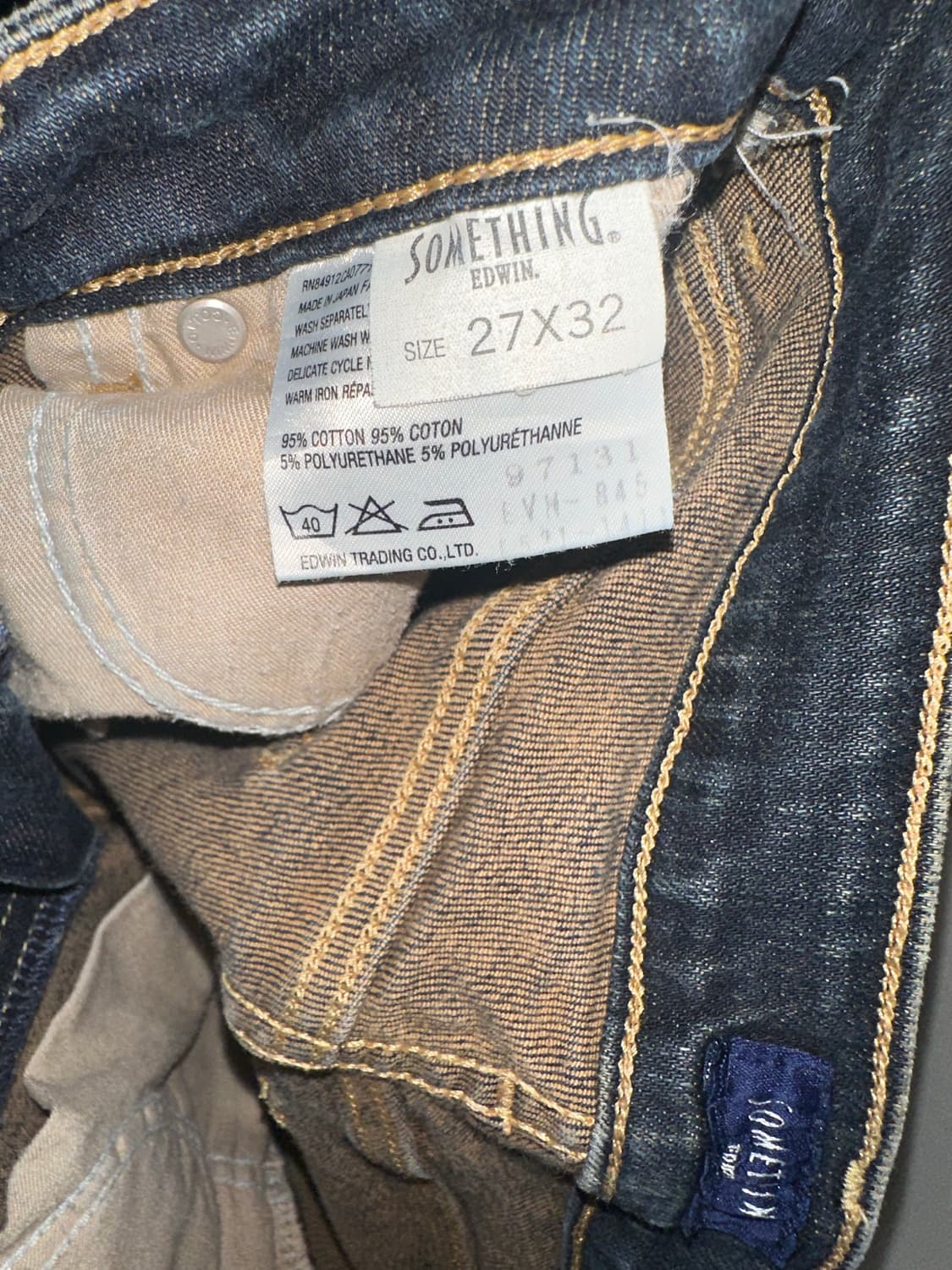 Edwin Something boots cut denim 상품이미지5
