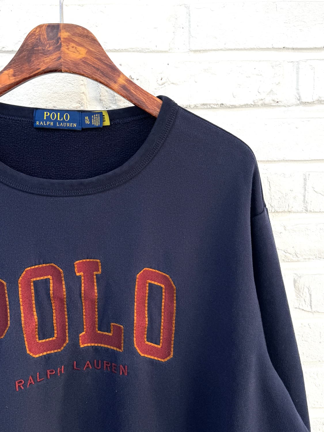 폴로 네이비 기모 스웻셔츠 상품이미지4