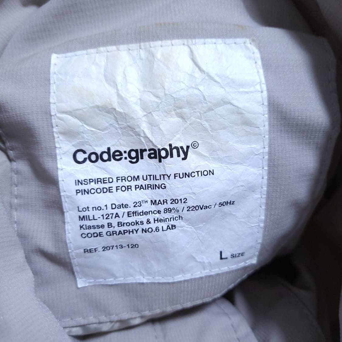 Codegraphy 남 자켓 L 0413 상품이미지6
