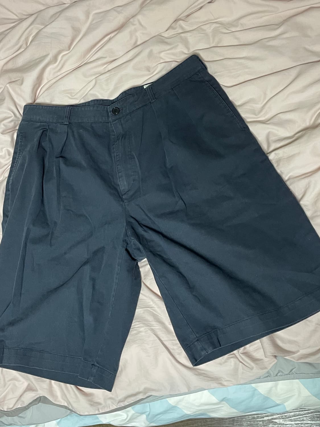 아트이프액츠 와시드 버뮤다 쇼츠 네이비 XL 상품이미지3