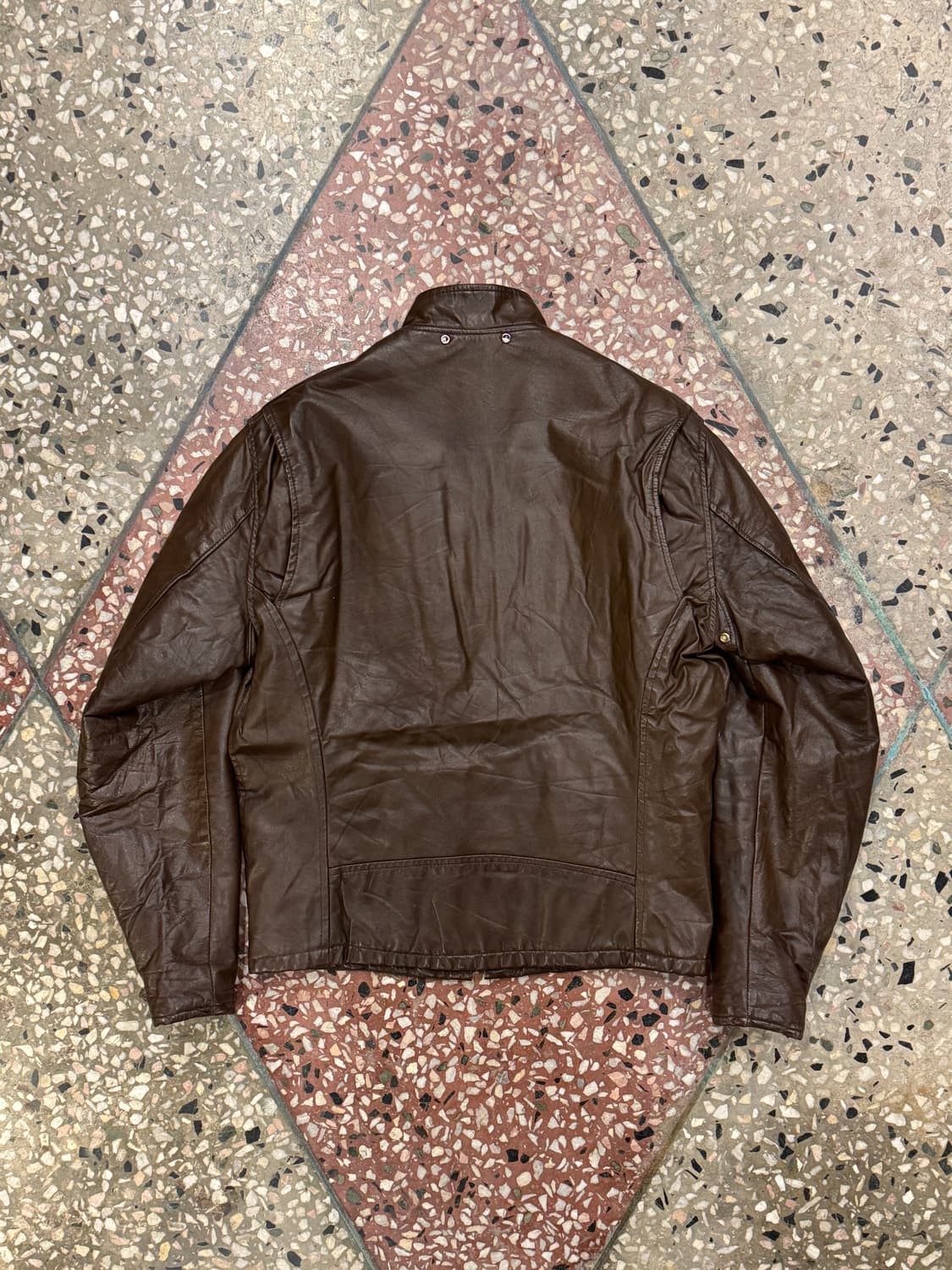 70s Leather garment 브라운 싱글 레더자켓 (40) 상품이미지4