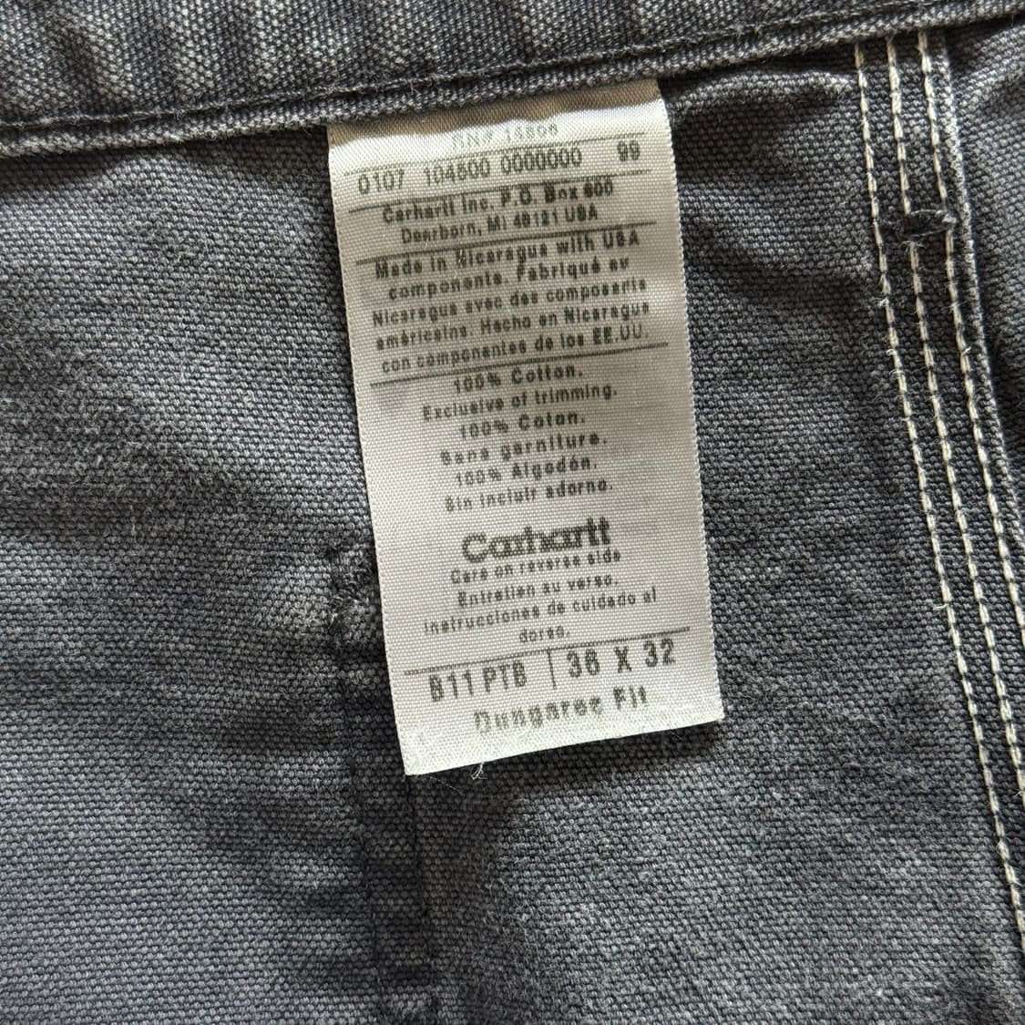 칼하트 B11 싱글니 카펜터 팬츠 상품이미지9