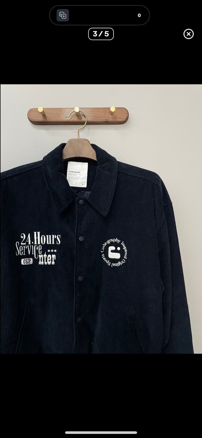 코드그라피 코듀로이 잉크 심볼 바시티자켓 A3018 상품이미지3