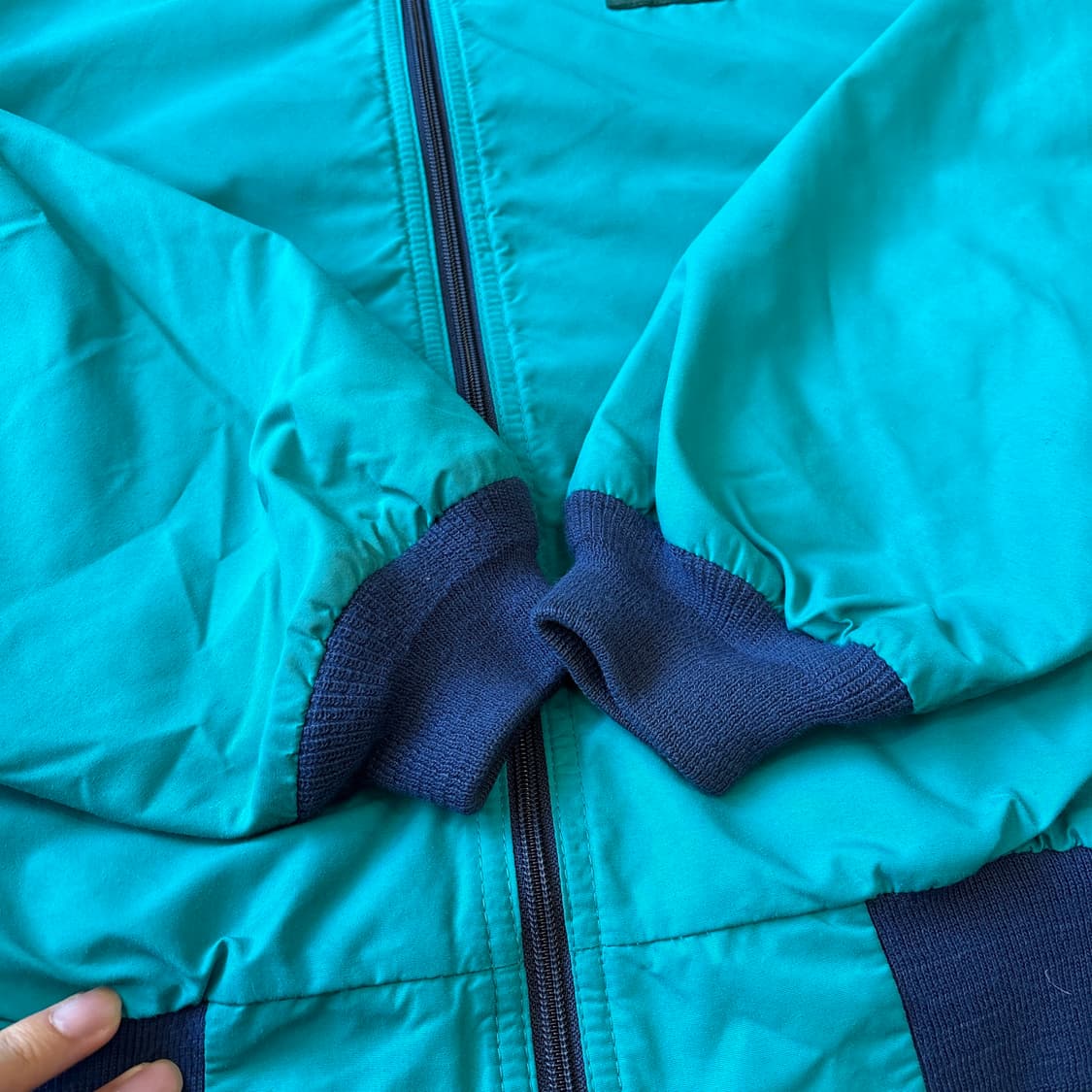 90년대 미국 생산 엘엘빈 청록 컬러 쓰리 시즌 웜업 자켓 상품이미지7