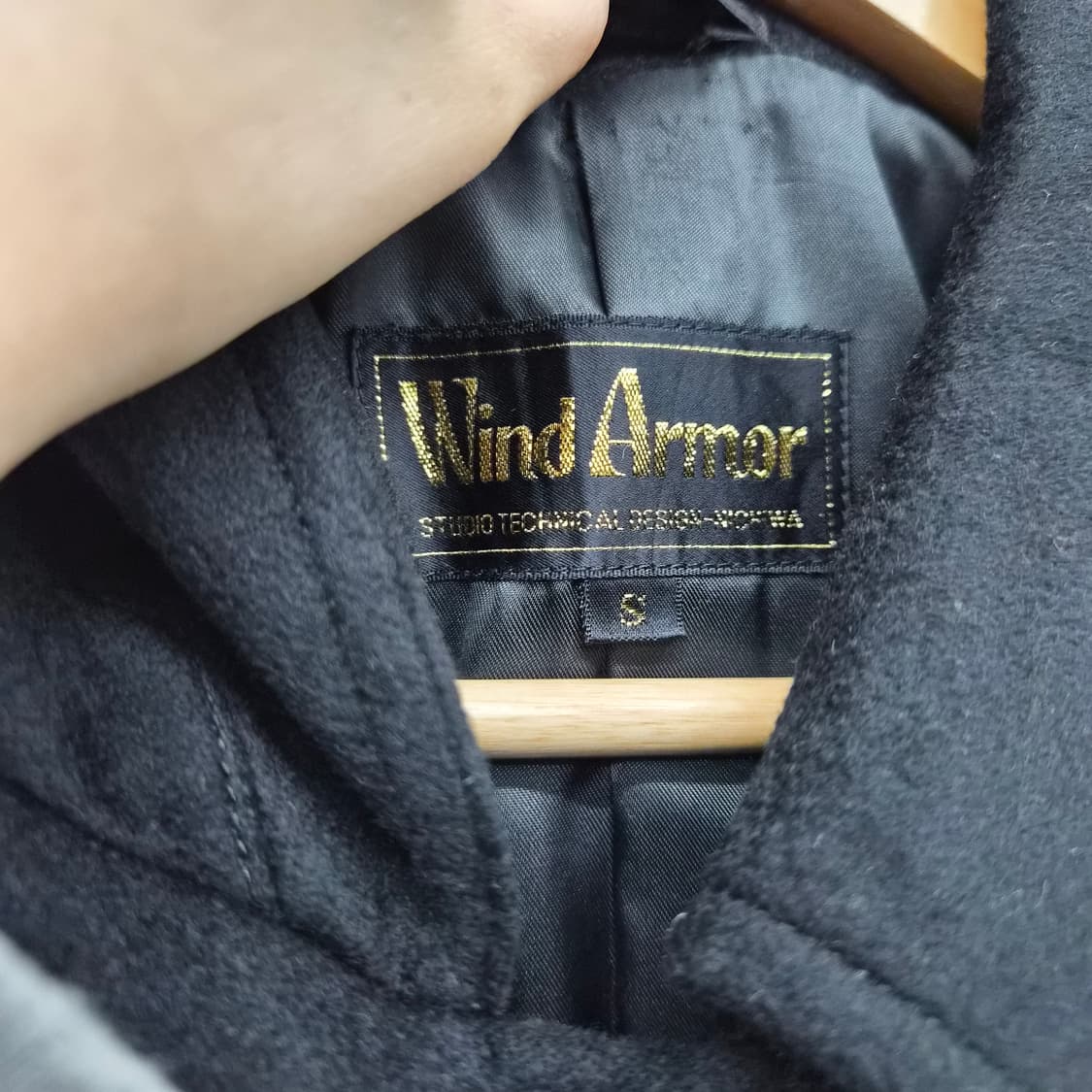 캐시미어 100% 기본 블랙 미디 코트 남녀공용 S 상품이미지5