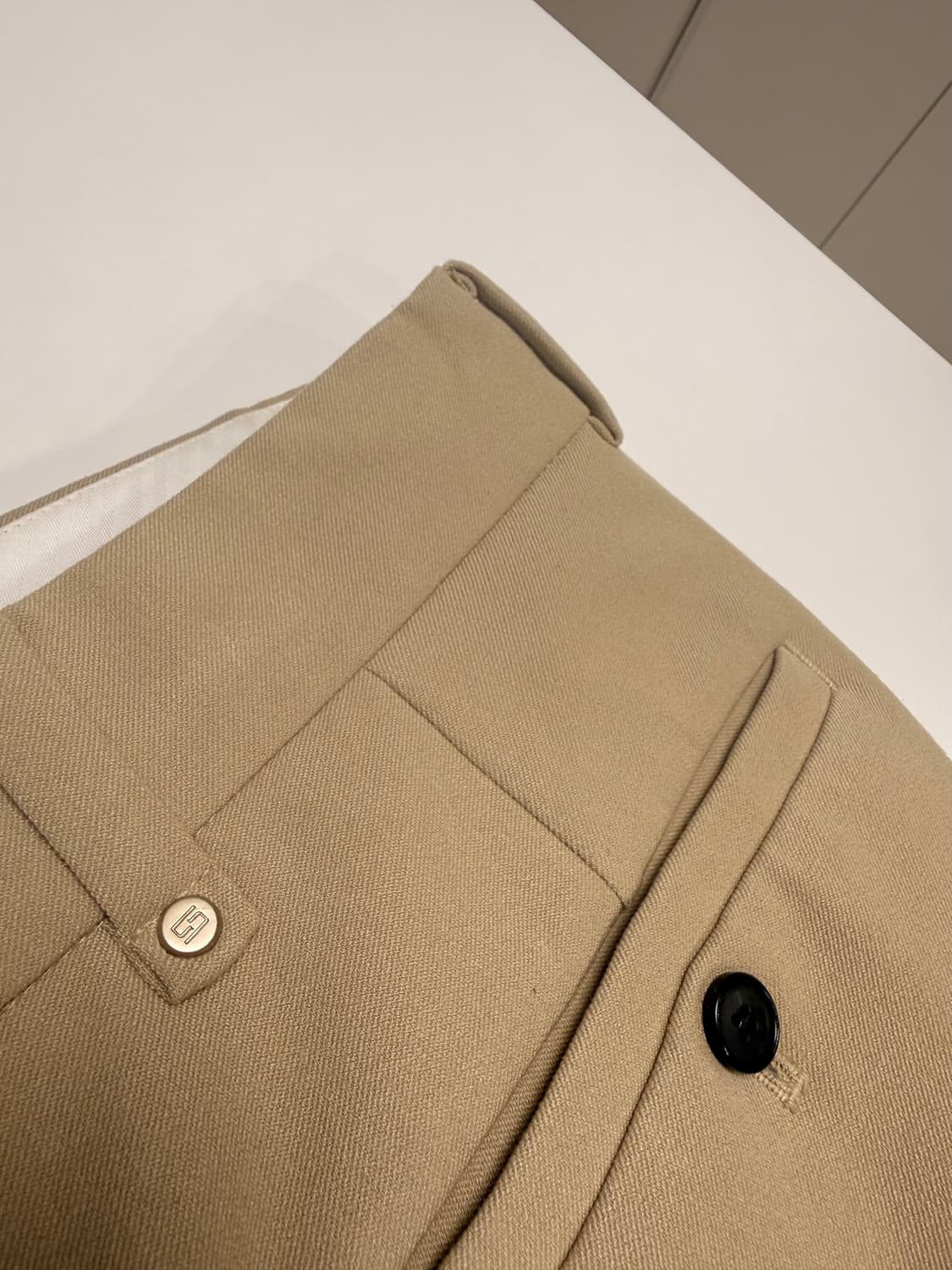 시스템옴므 와이드핏 슬랙스 베이지 상품이미지10