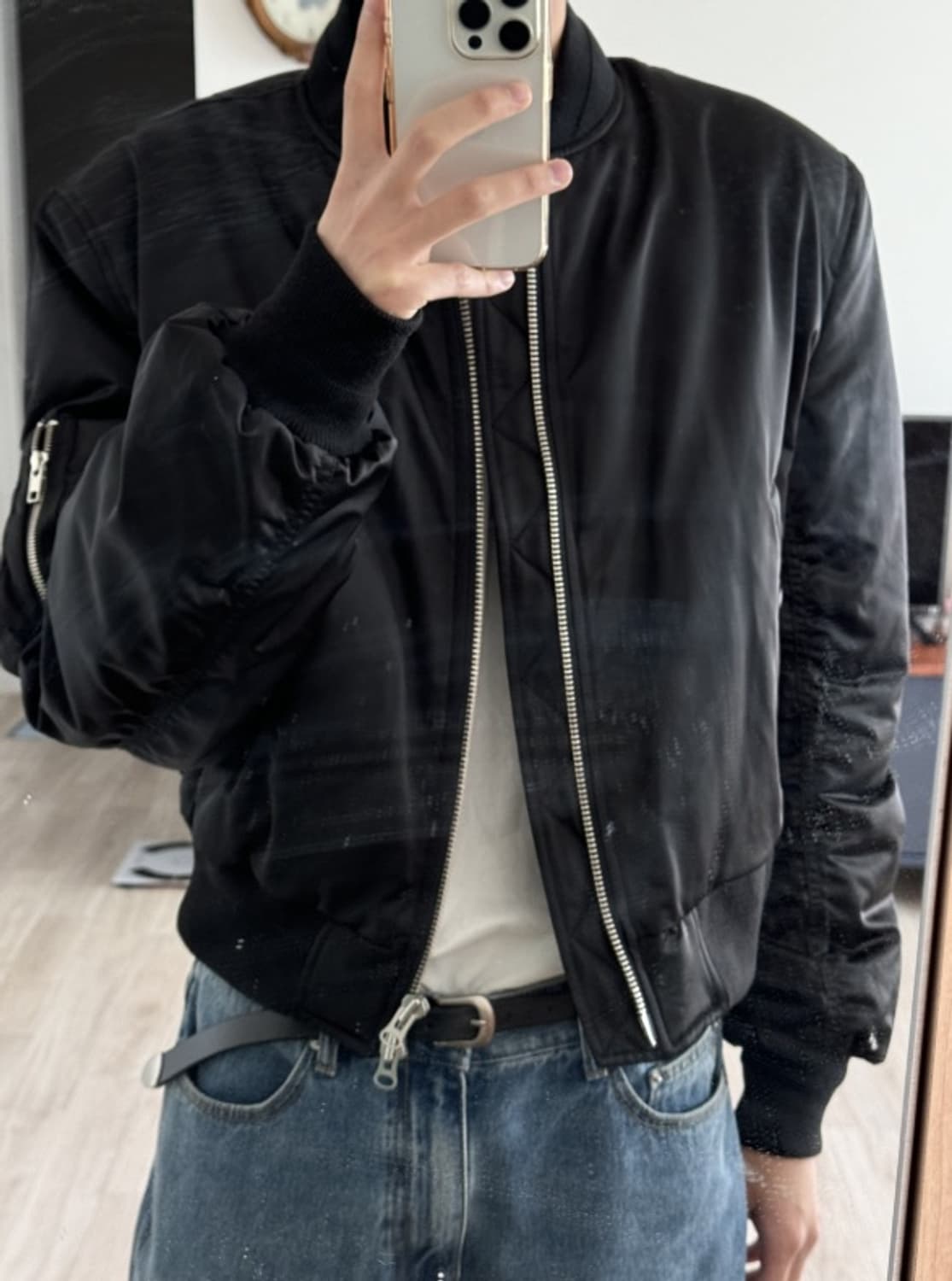 Tonywack 크롭 패디드 봄버 블랙 (L) 상품이미지3