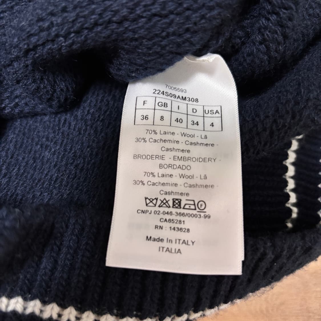 디올 별 반팔 퍼프 소매 니트 상품이미지4