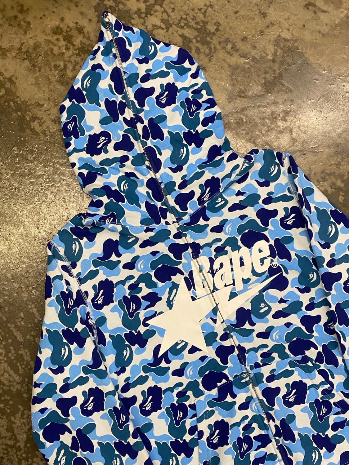 베이프 블루카모 베이프스타 후드집업 우먼M  상품이미지3