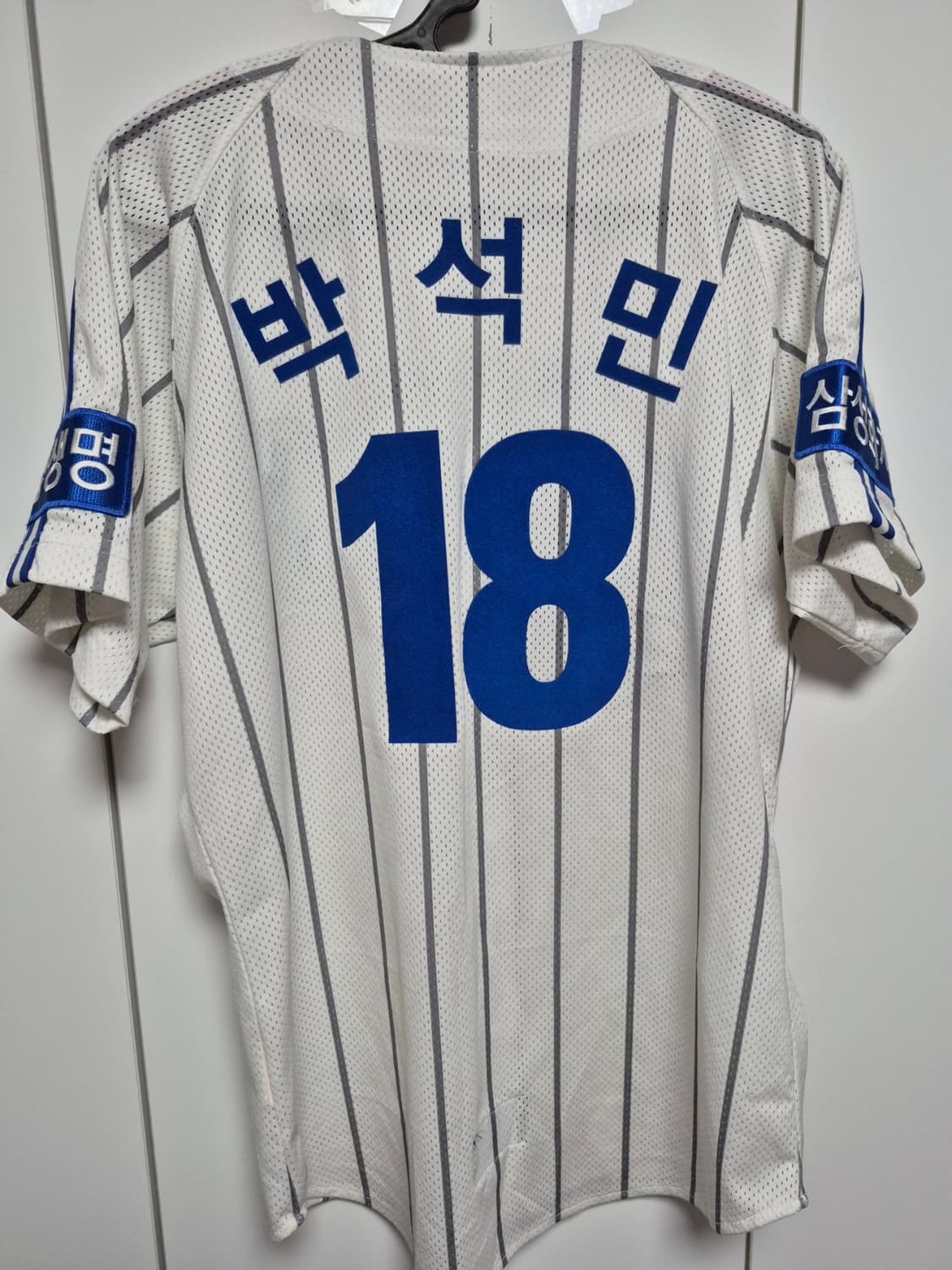 데상트 정품 삼성라이온즈 왕조시절 유니폼 100사이즈 박석민마킹 팝니다 상품이미지3